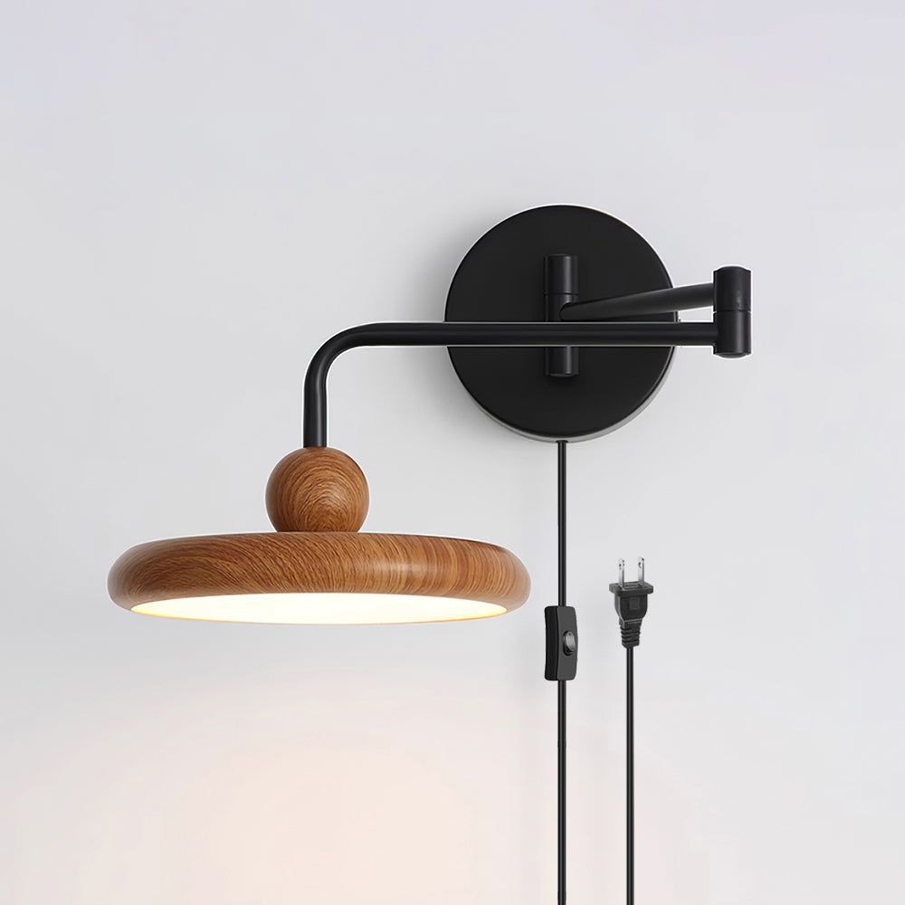Arden Adjustable Plug-In /Hardwire Wall Lamp - Neutral Decor
