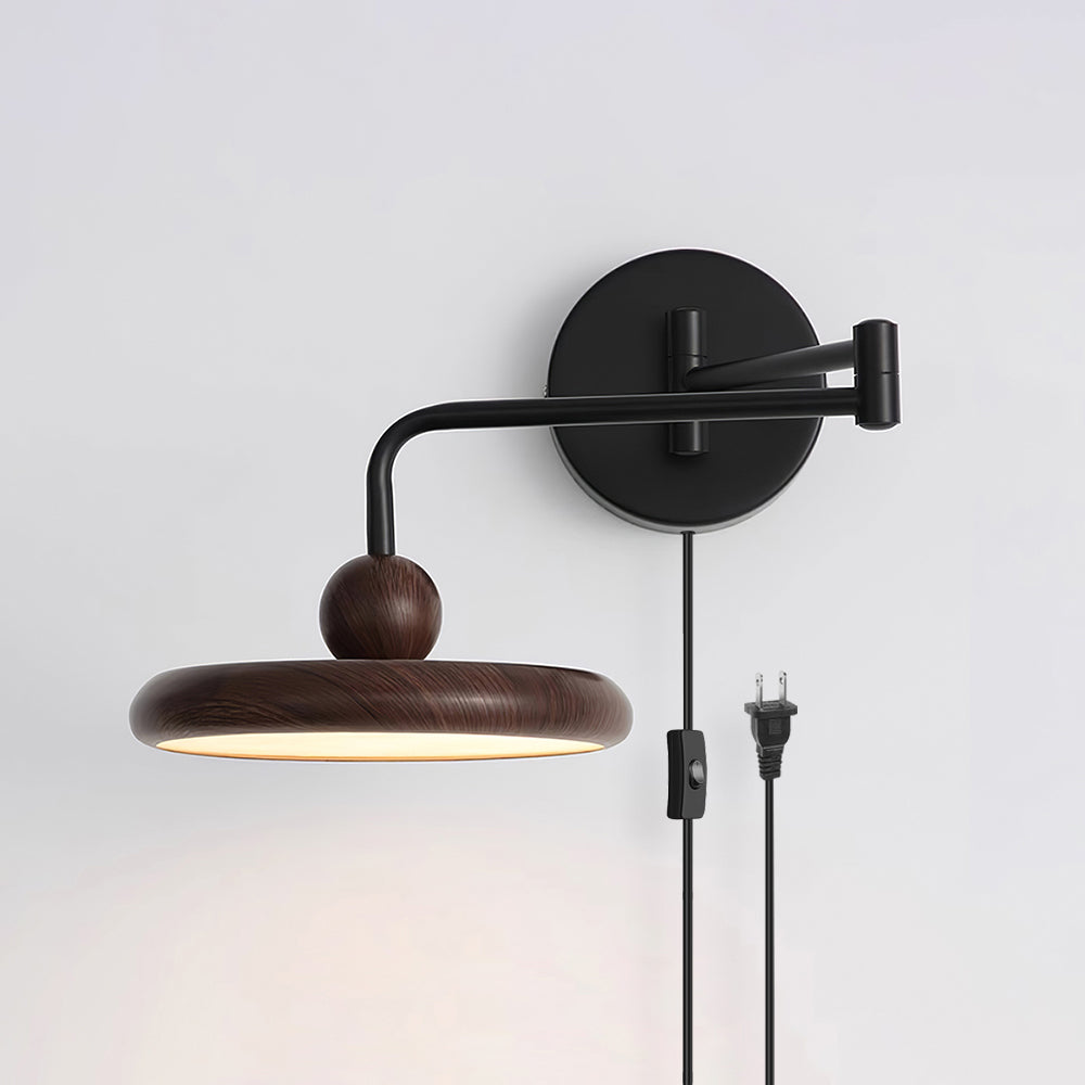 Arden Adjustable Plug-In /Hardwire Wall Lamp - Neutral Decor