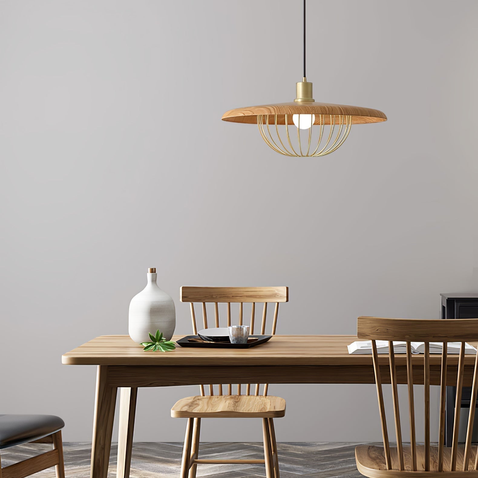 Rinoira Wood Retro Vintage Pendant Lamp