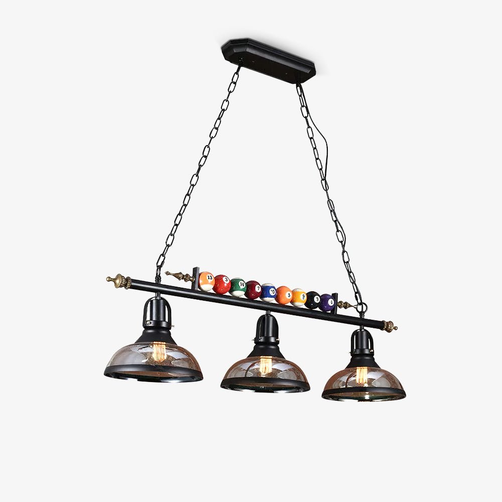 Rivi Chandelier Billiard Ball Black Glass Modern