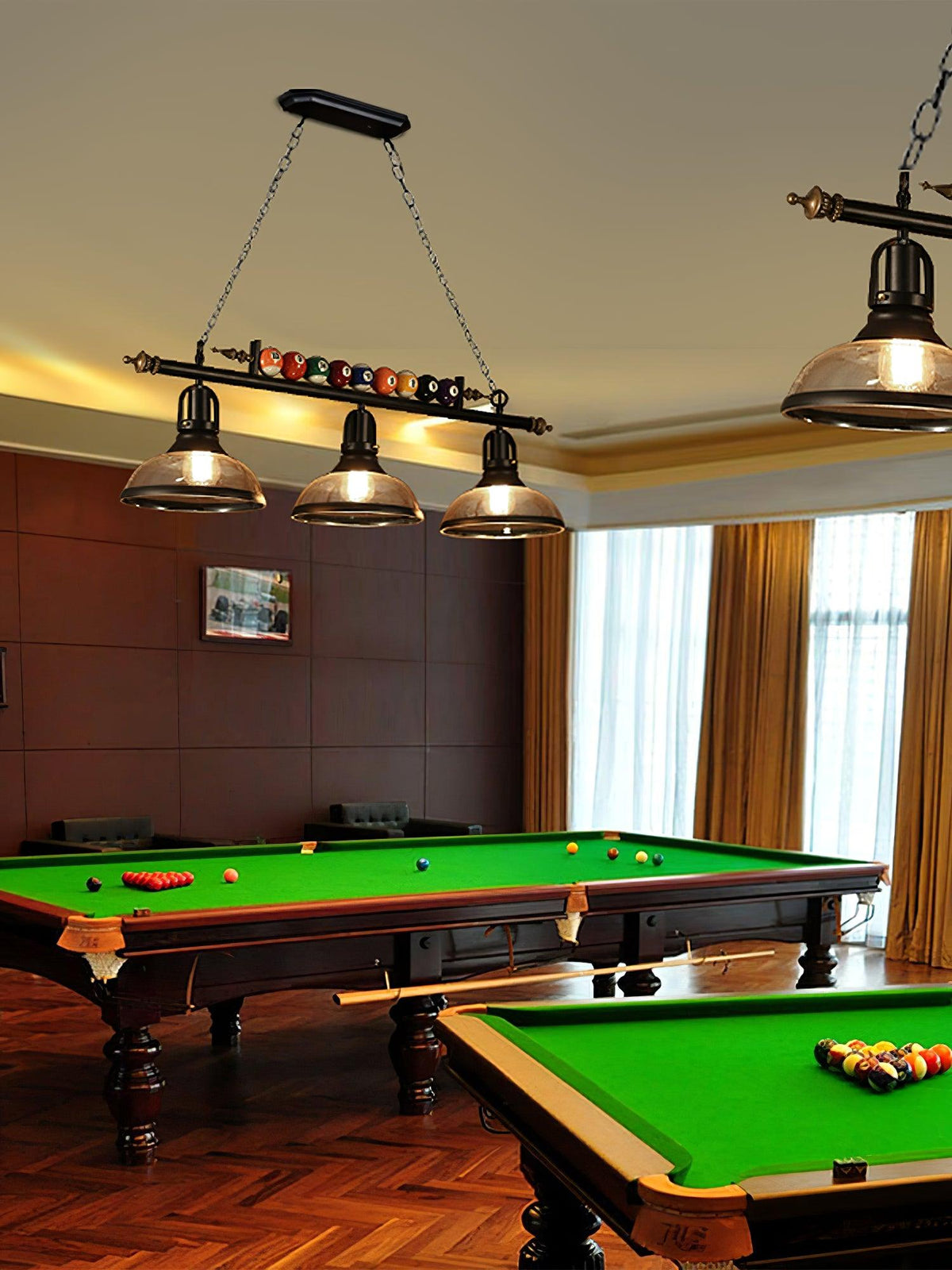 Rivi Chandelier Billiard Ball Black Glass Modern