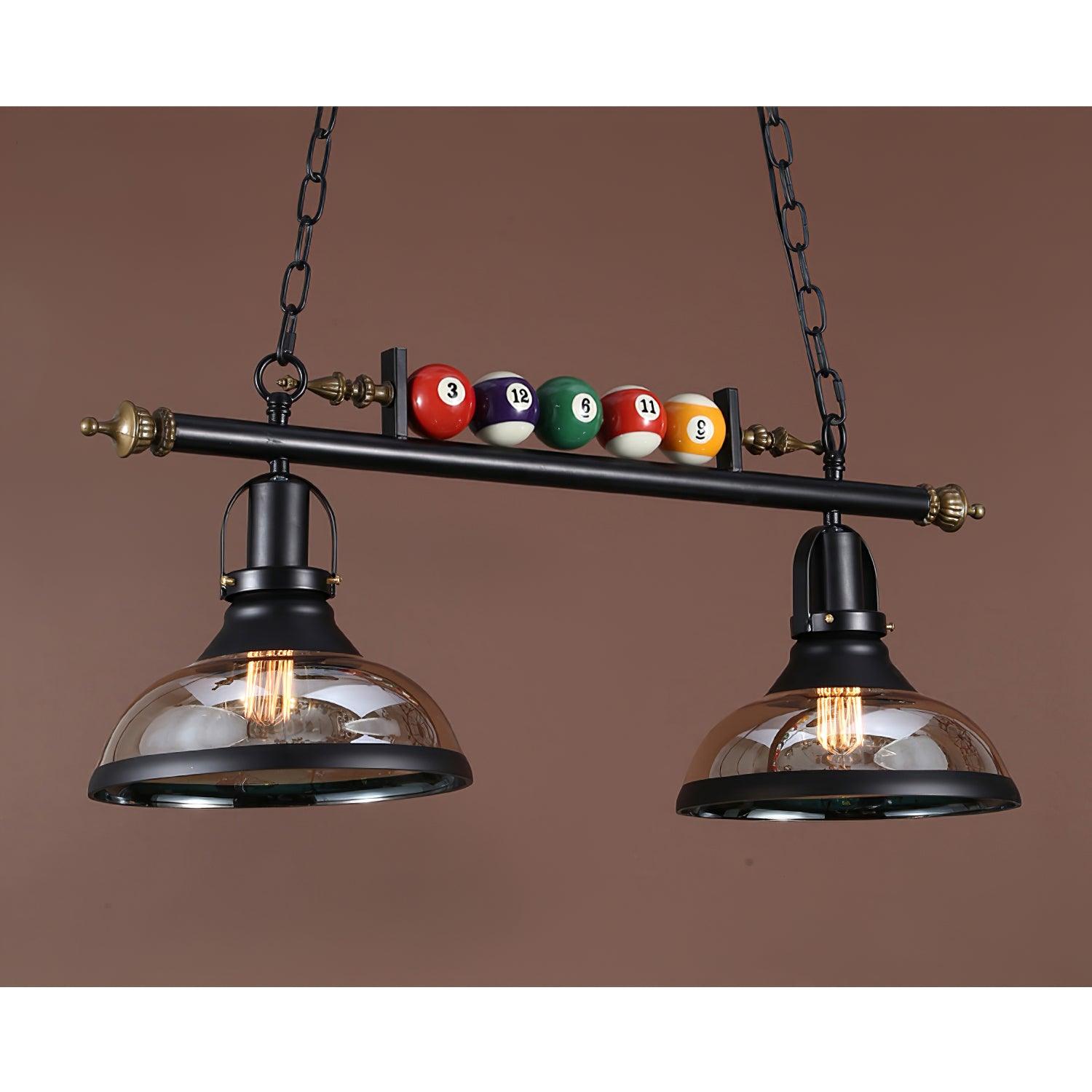 Rivi Chandelier Billiard Ball Black Glass Modern