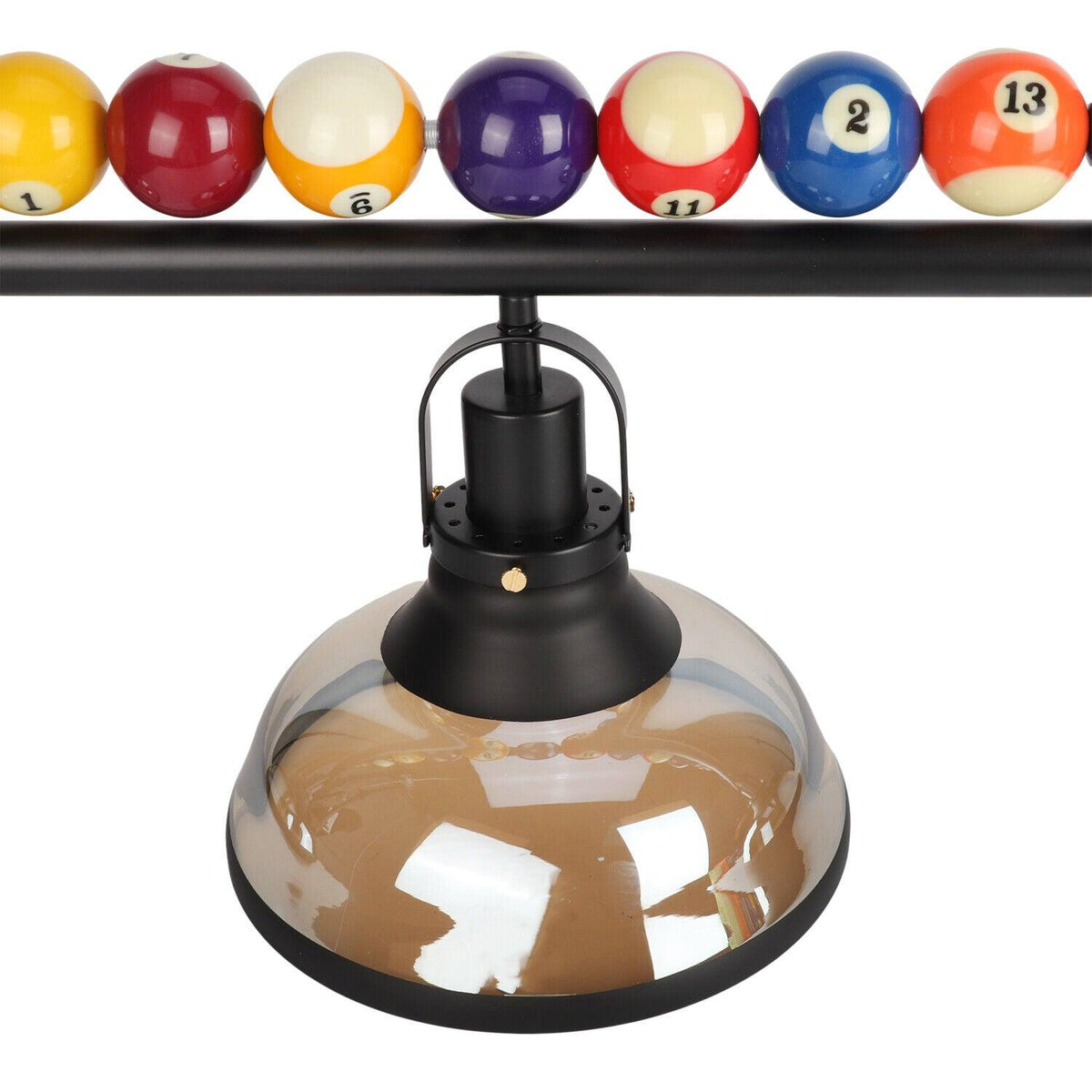 Rivi Chandelier Billiard Ball Black Glass Modern