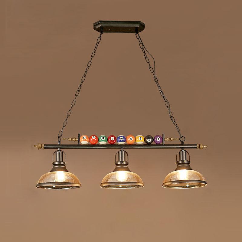 Rivi Chandelier Billiard Ball Black Glass Modern