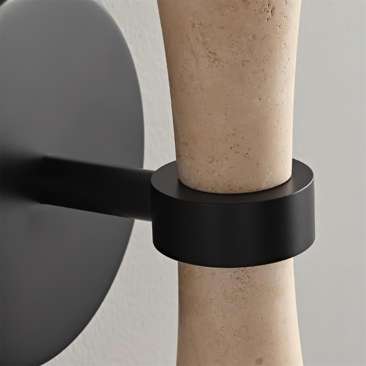 Katia Wall Lamp Travertine Hourglass - Neutral Decor
