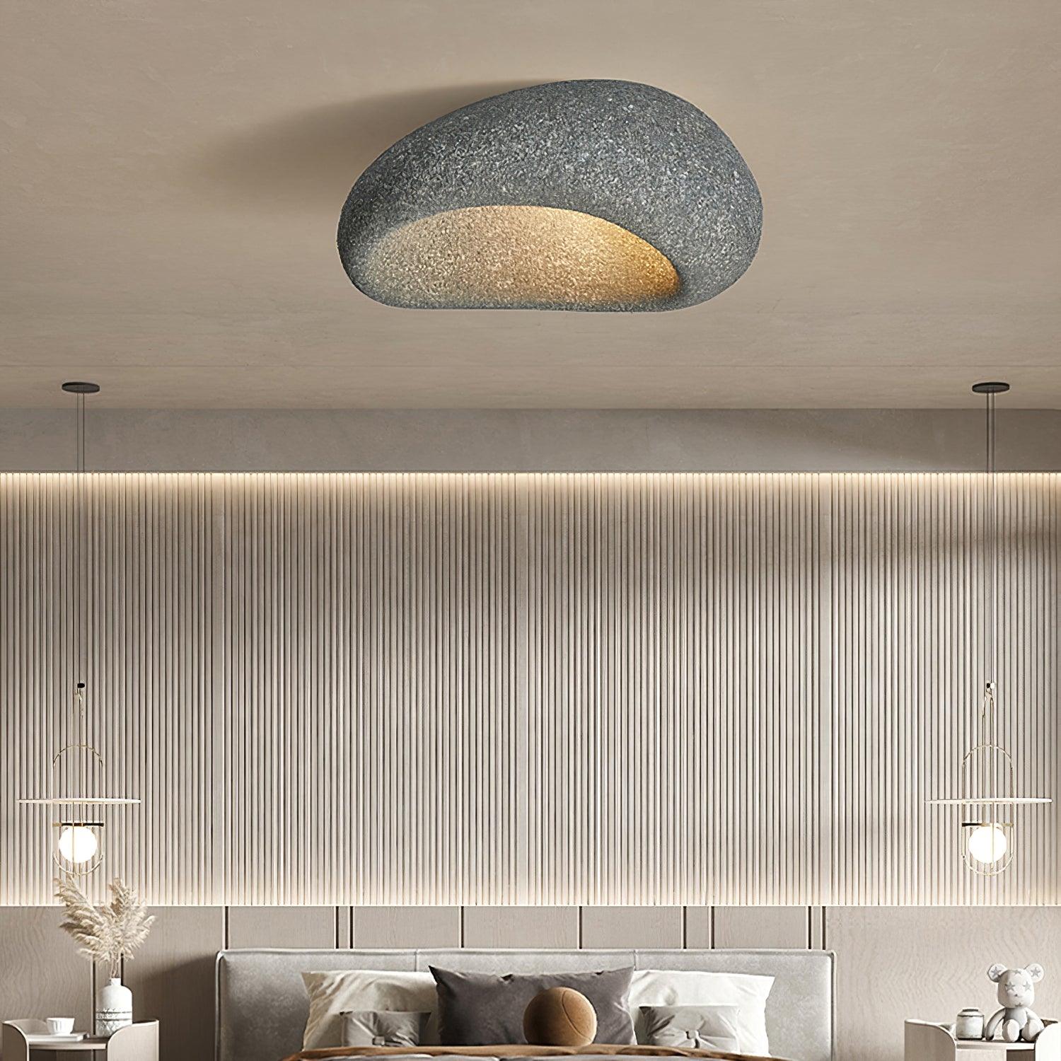 Arlena Ceiling Lamp with Japanese Wabi-Sabi Moon