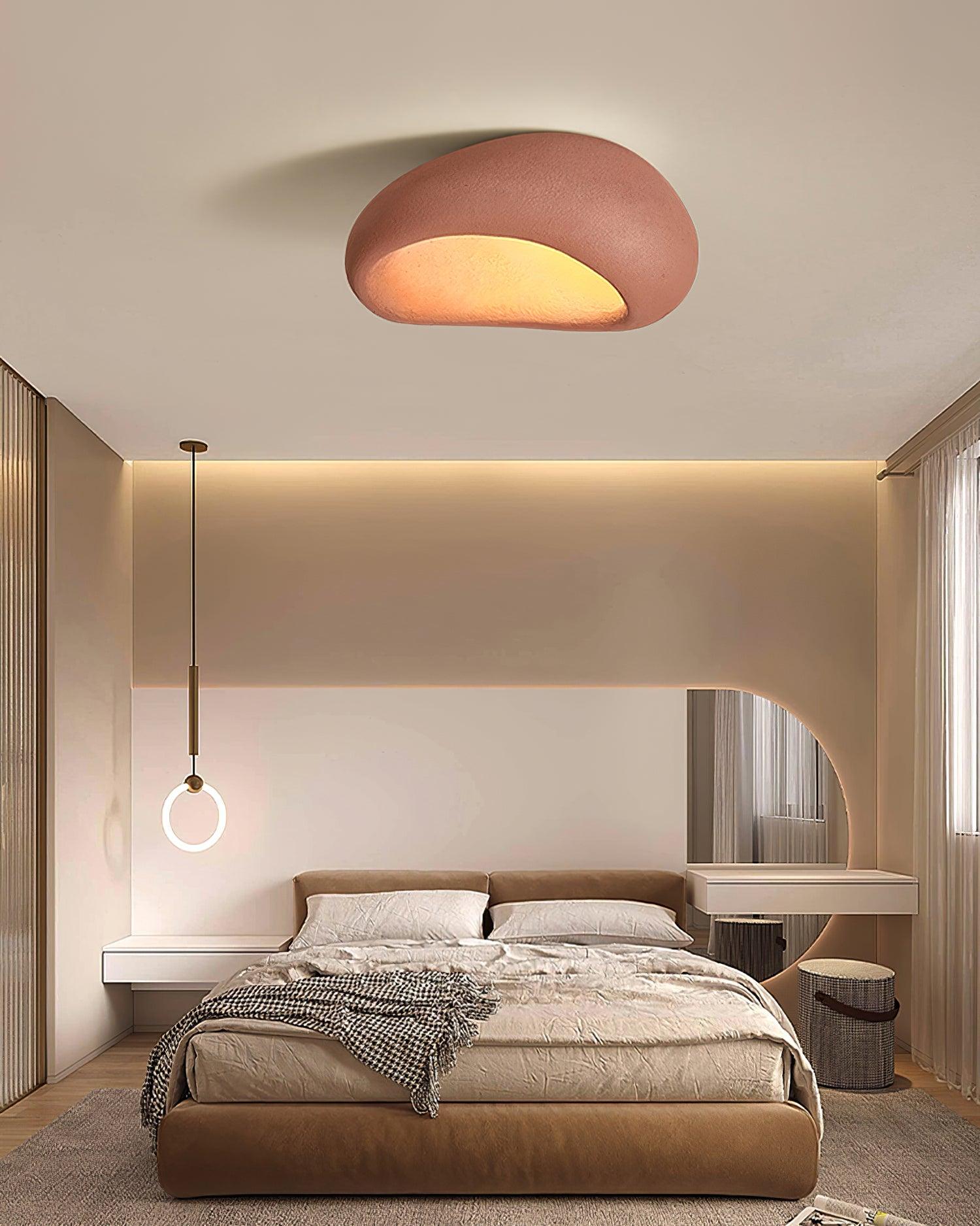 Arlena Ceiling Lamp with Japanese Wabi-Sabi Moon