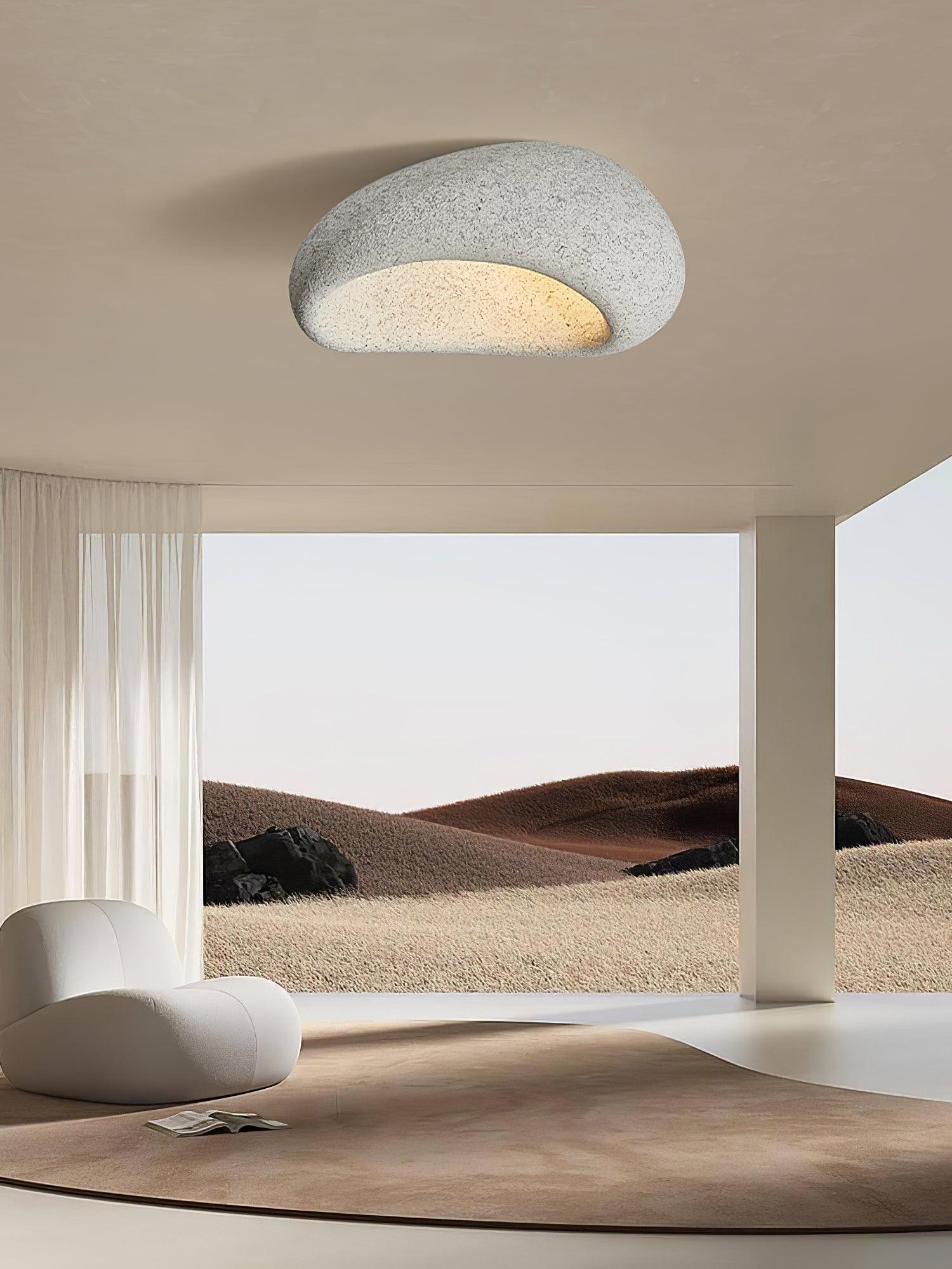 Arlena Ceiling Lamp with Japanese Wabi-Sabi Moon