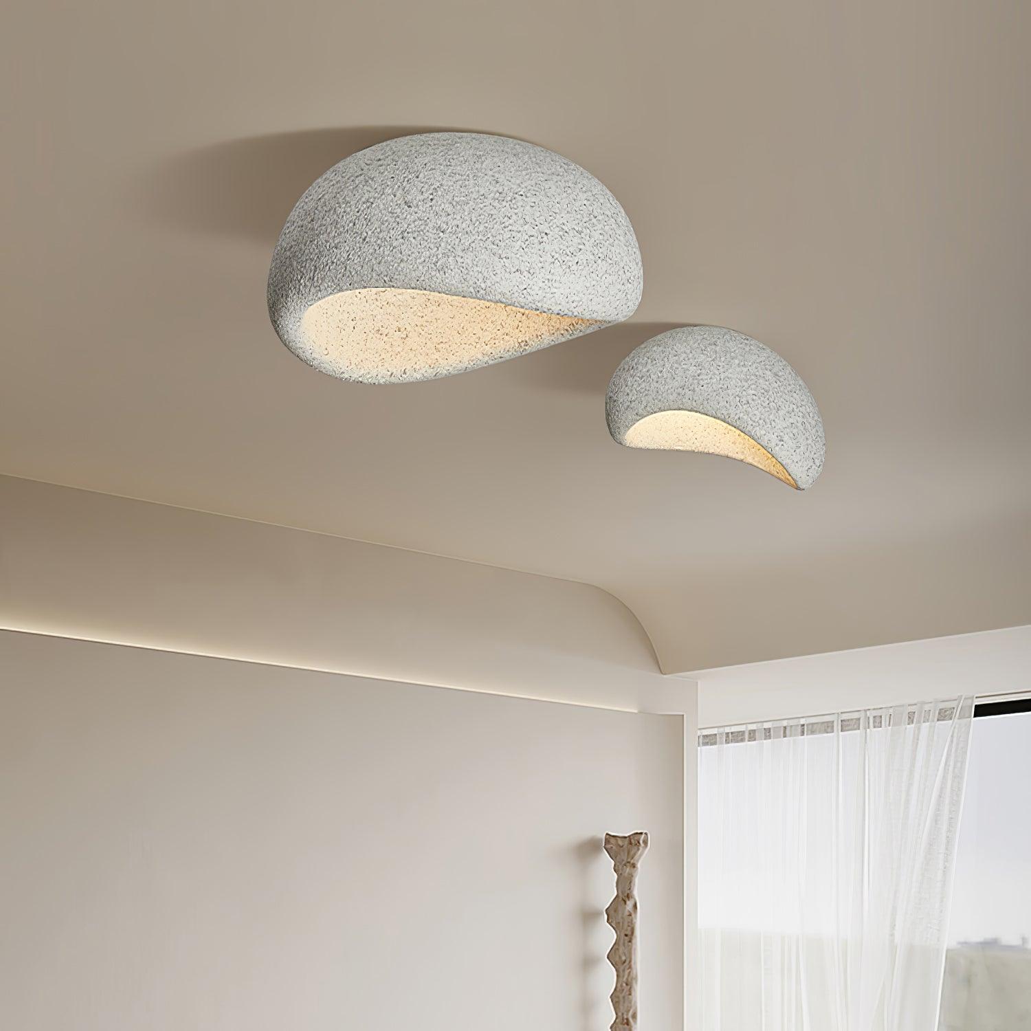 Arlena Ceiling Lamp with Japanese Wabi-Sabi Moon