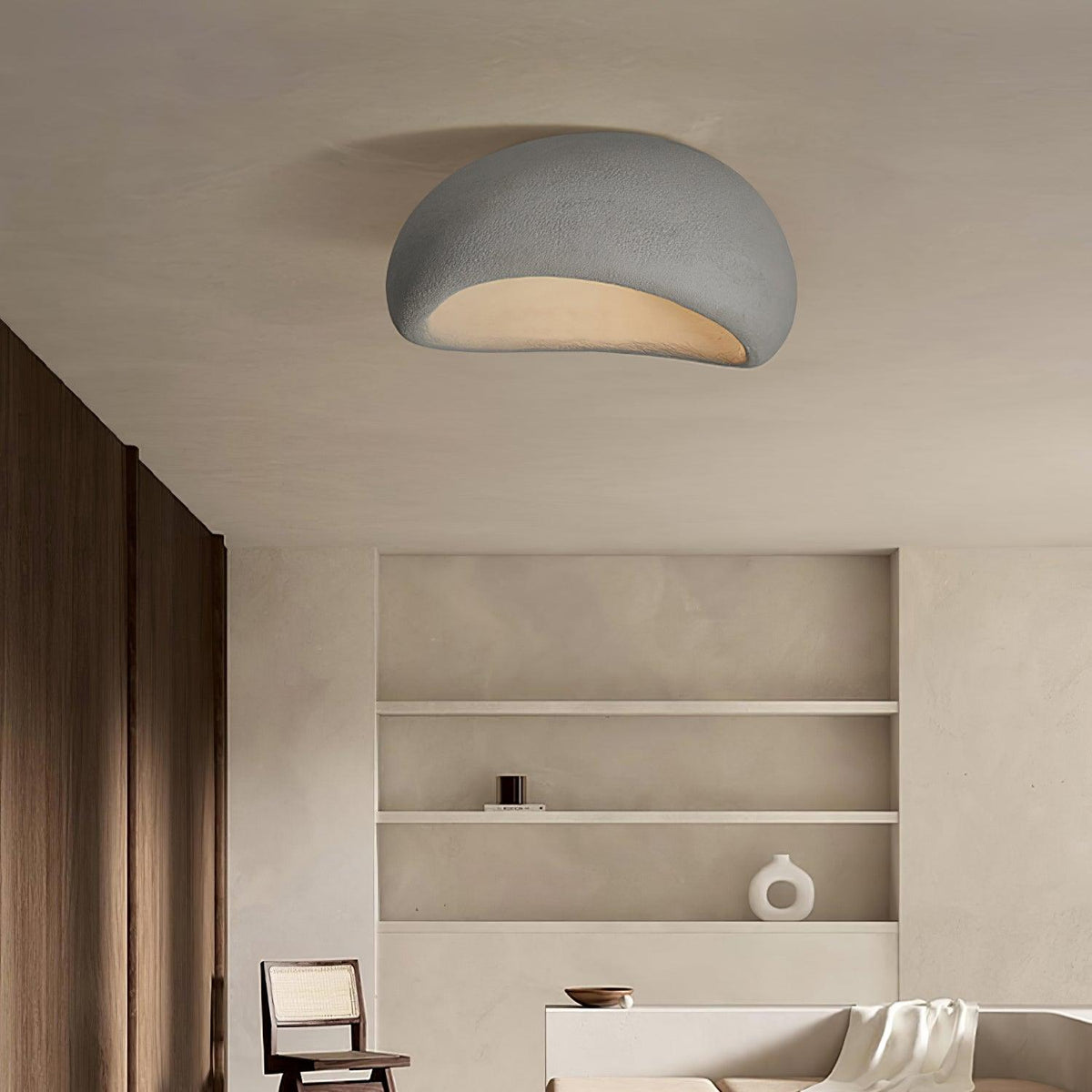 Arlena Ceiling Lamp with Japanese Wabi-Sabi Moon