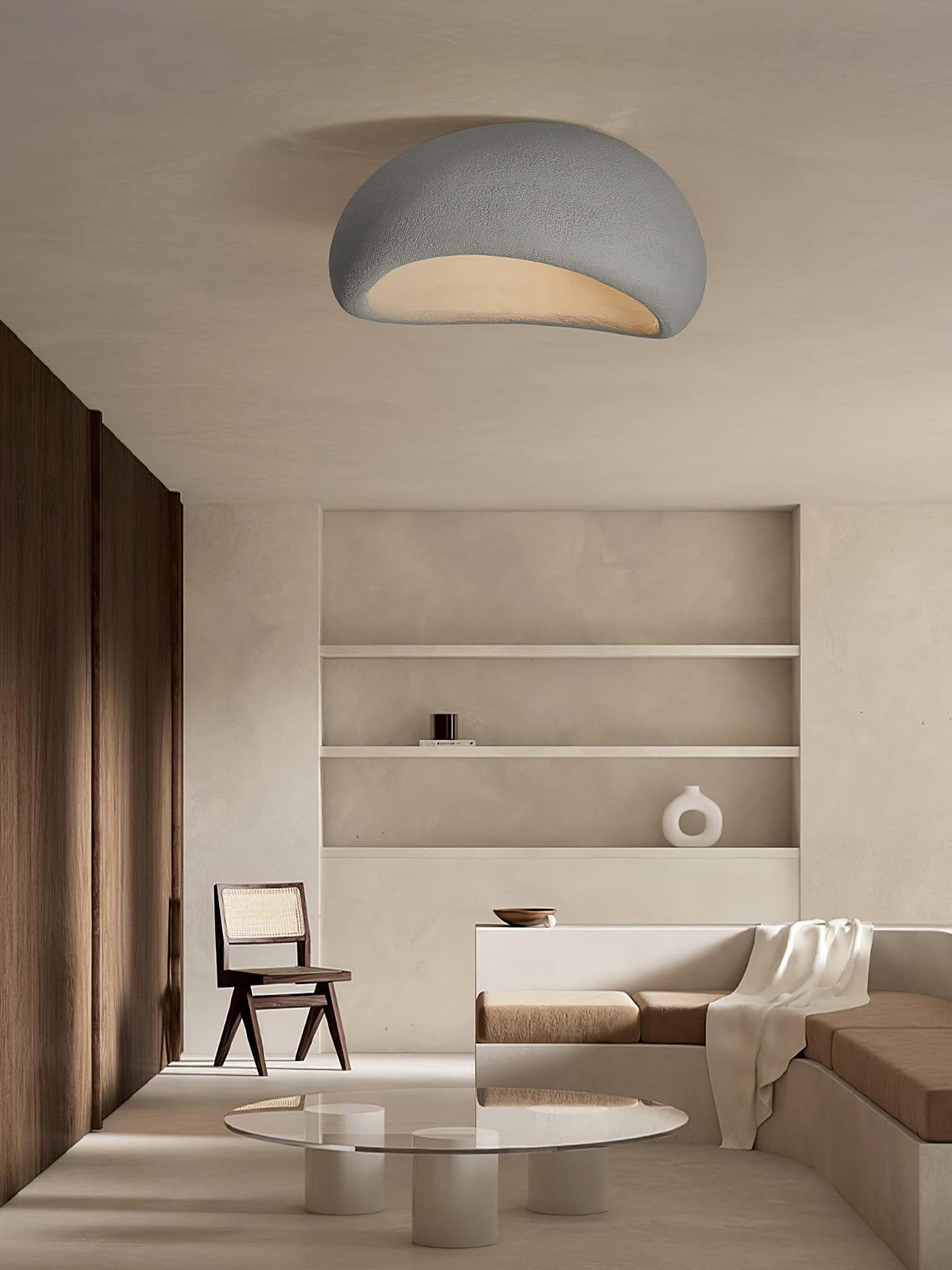 Arlena Ceiling Lamp with Japanese Wabi-Sabi Moon