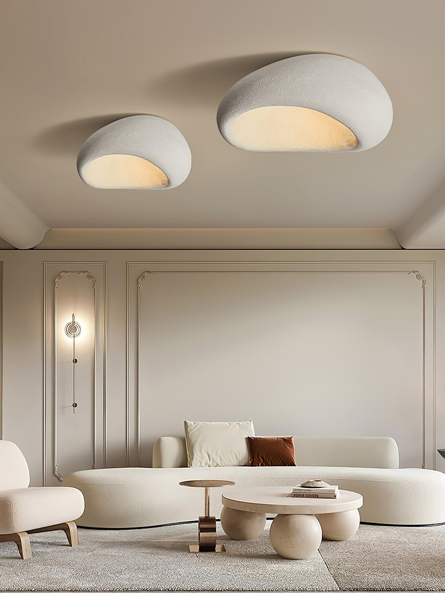 Arlena Ceiling Lamp with Japanese Wabi-Sabi Moon