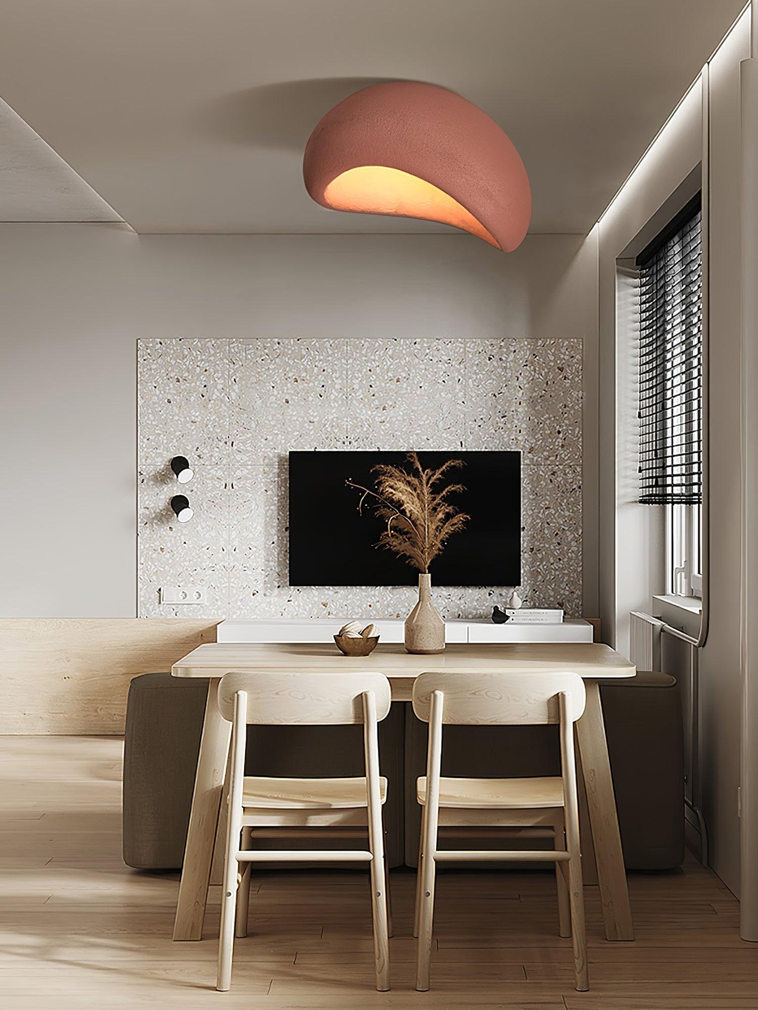 Arlena Ceiling Lamp with Japanese Wabi-Sabi Moon