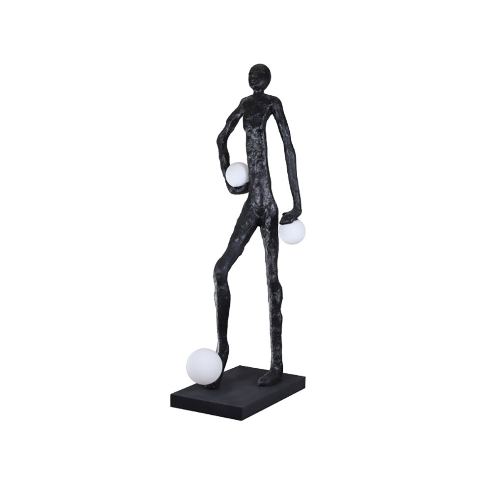 Kaelthos Textured Black Floor Lamp