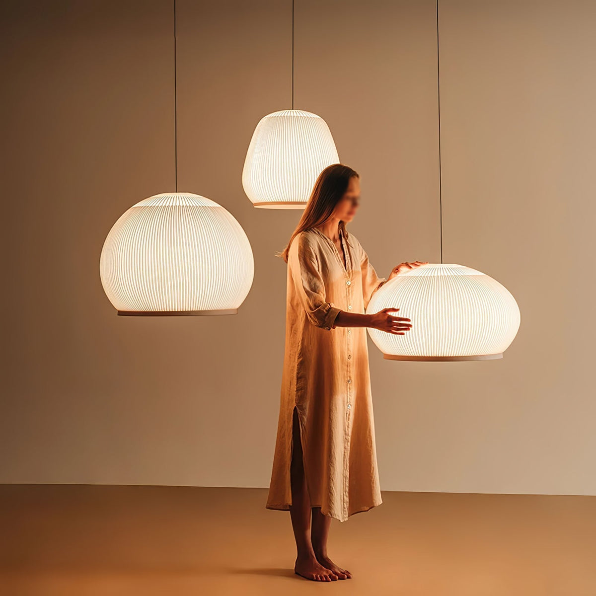Lineiella Minimalist Fabric Pendant Light