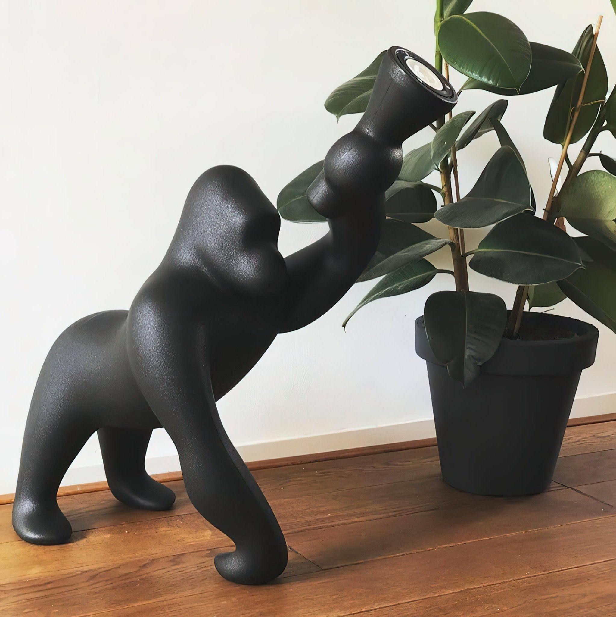 Zasolil Artistic Resin Gorilla Floor Lamp