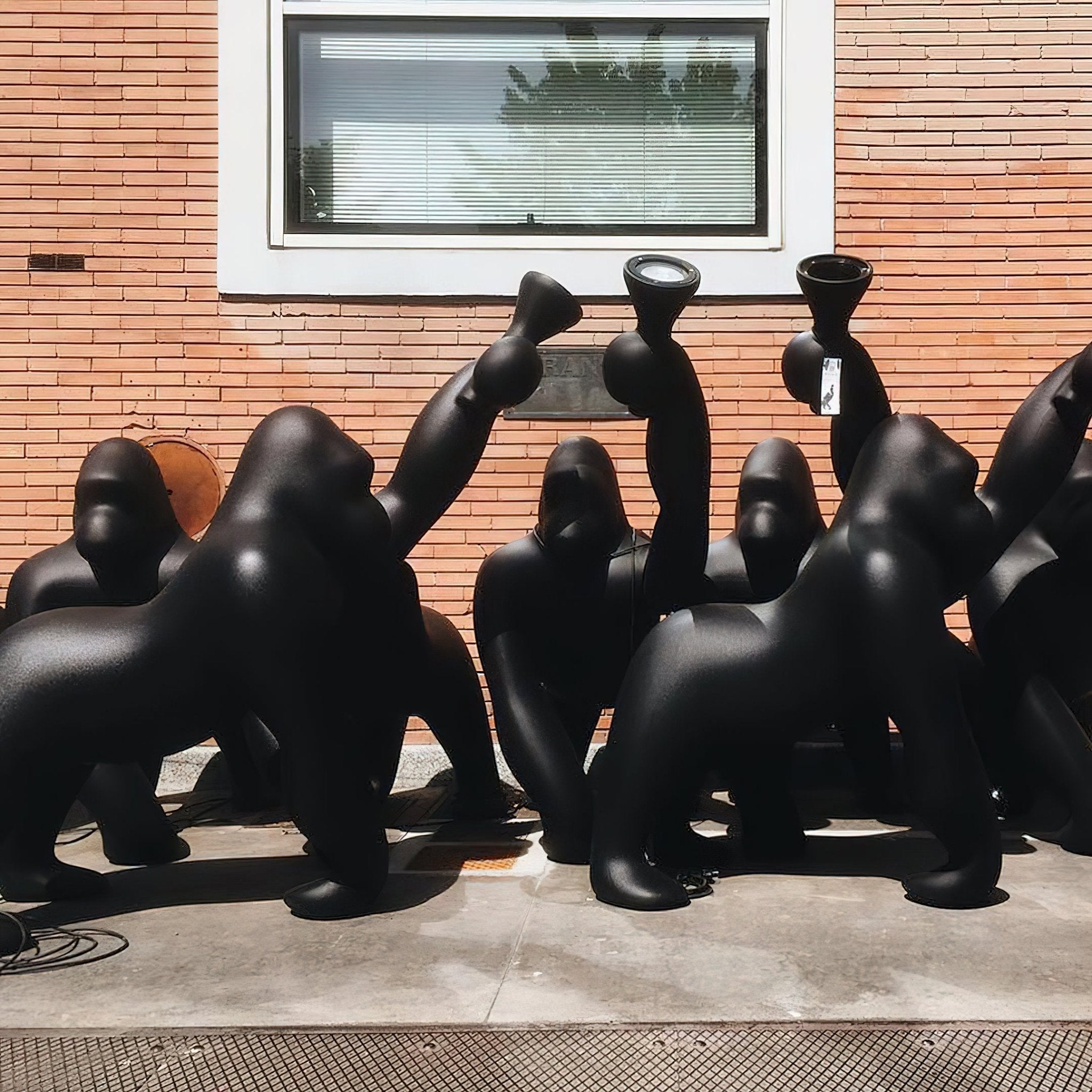 Zasolil Artistic Resin Gorilla Floor Lamp