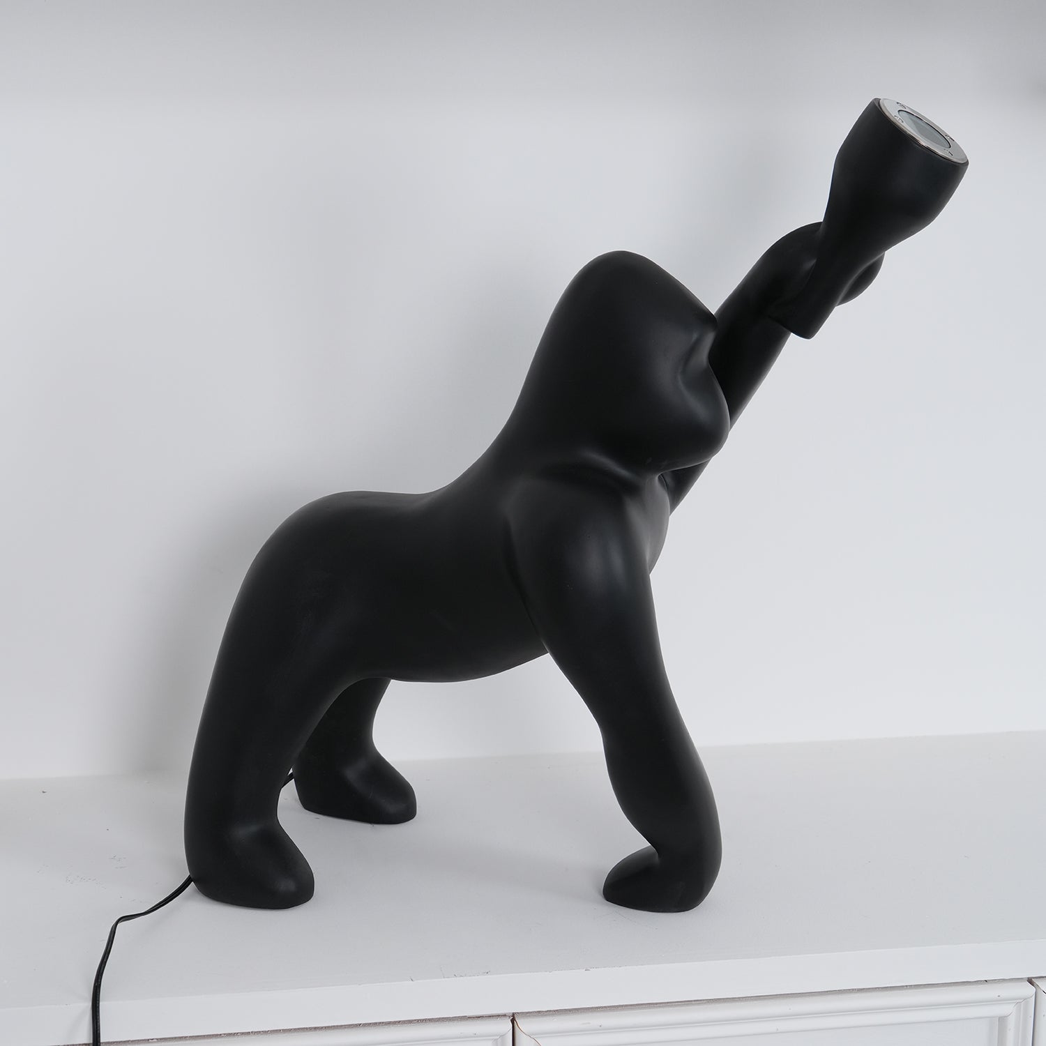 Zasolil Artistic Resin Gorilla Floor Lamp