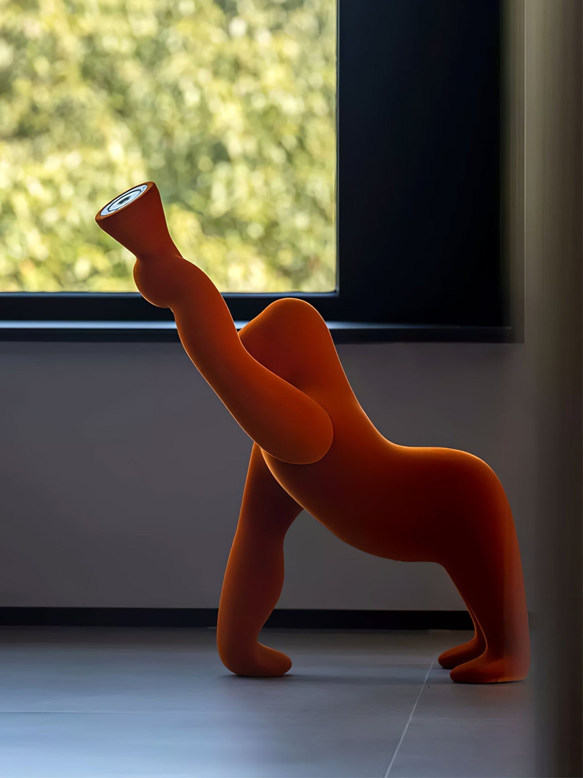 Zasolil Artistic Resin Gorilla Floor Lamp