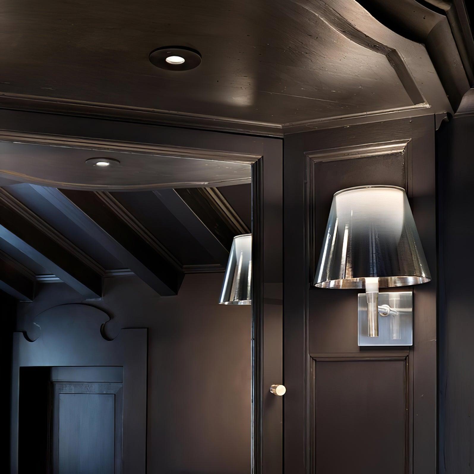 Orsore Chrome Prism Fabric Wall Lamp
