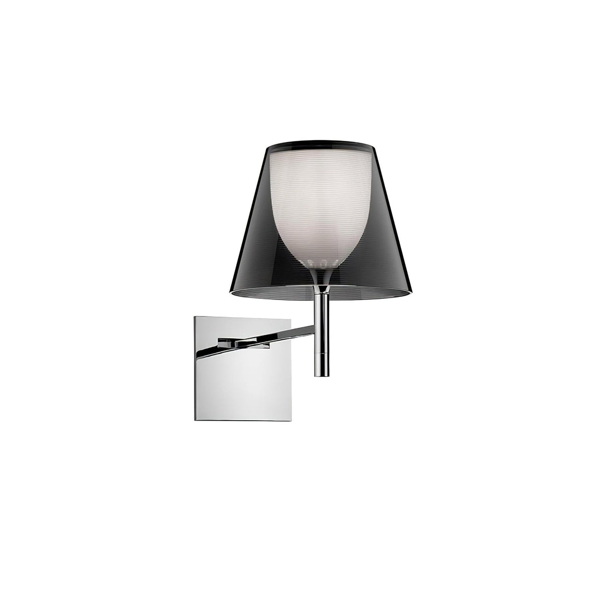 Orsore Chrome Prism Fabric Wall Lamp