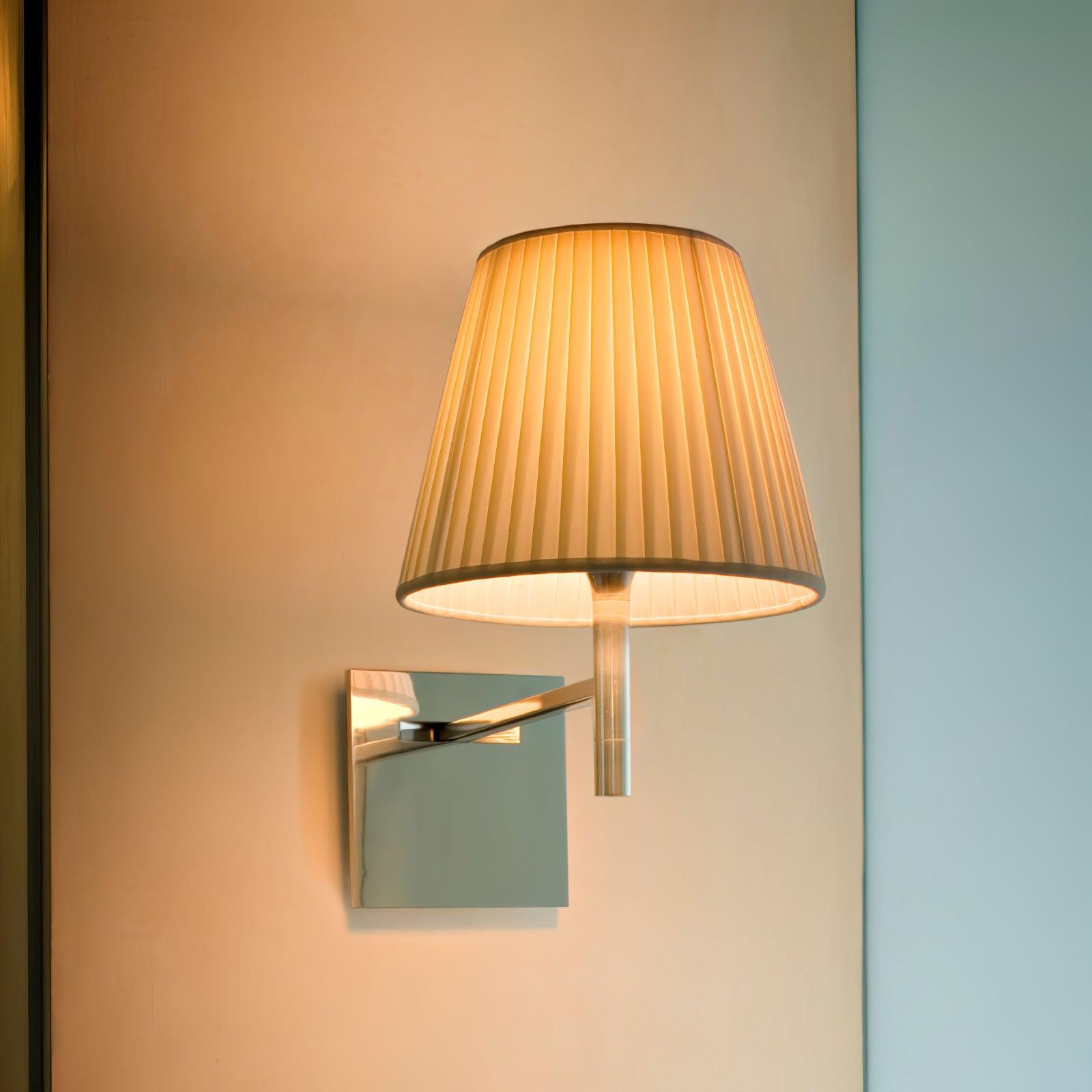 Orsore Chrome Prism Fabric Wall Lamp