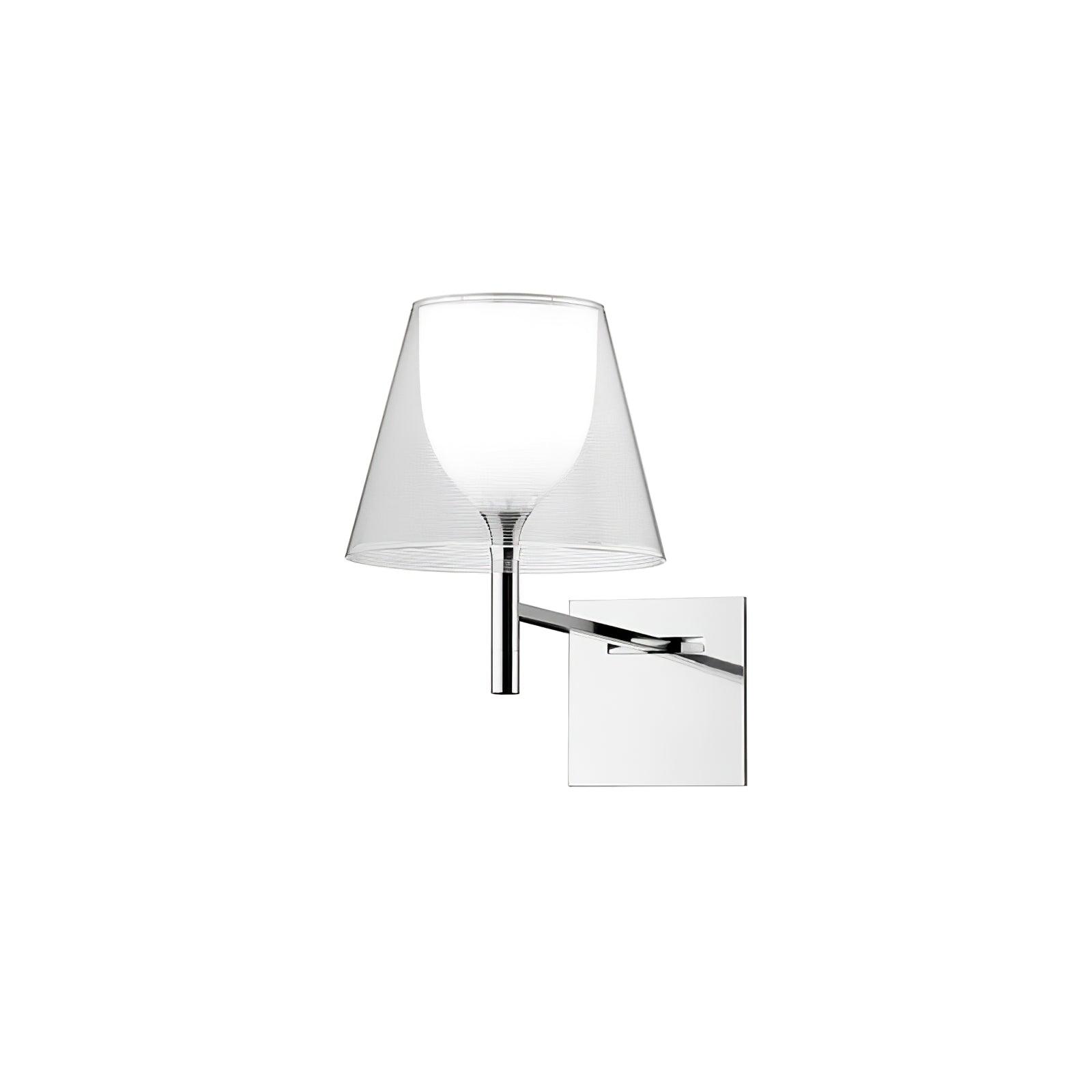 Orsore Chrome Prism Fabric Wall Lamp