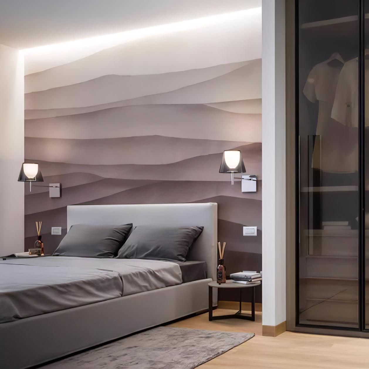 Orsore Chrome Prism Fabric Wall Lamp