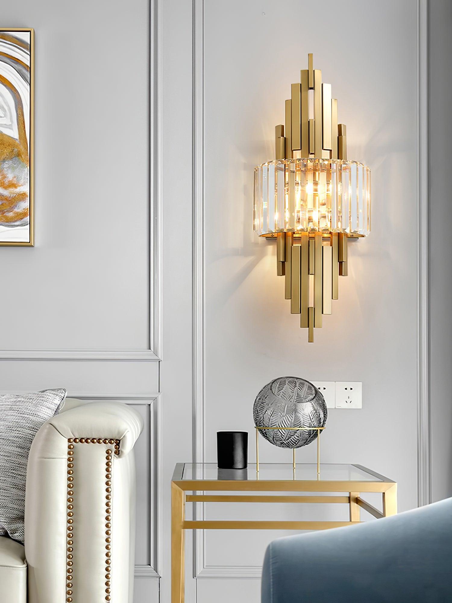 Voveliel Postmodern Luxury Crystal Glass Wall Lamp - Neutral Decor