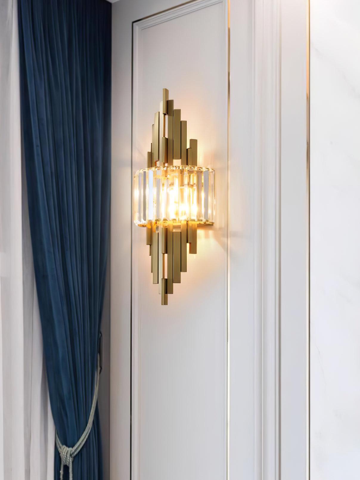 Voveliel Postmodern Luxury Crystal Glass Wall Lamp - Neutral Decor