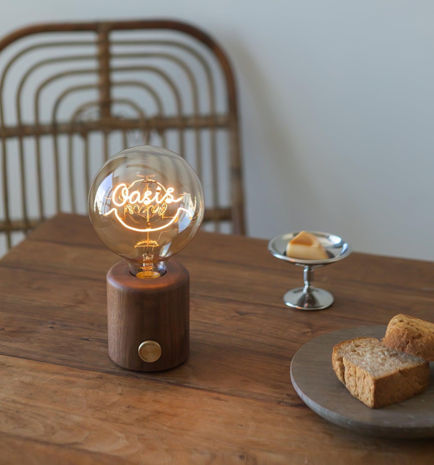 Altheil Retro Wooden Table Lamp