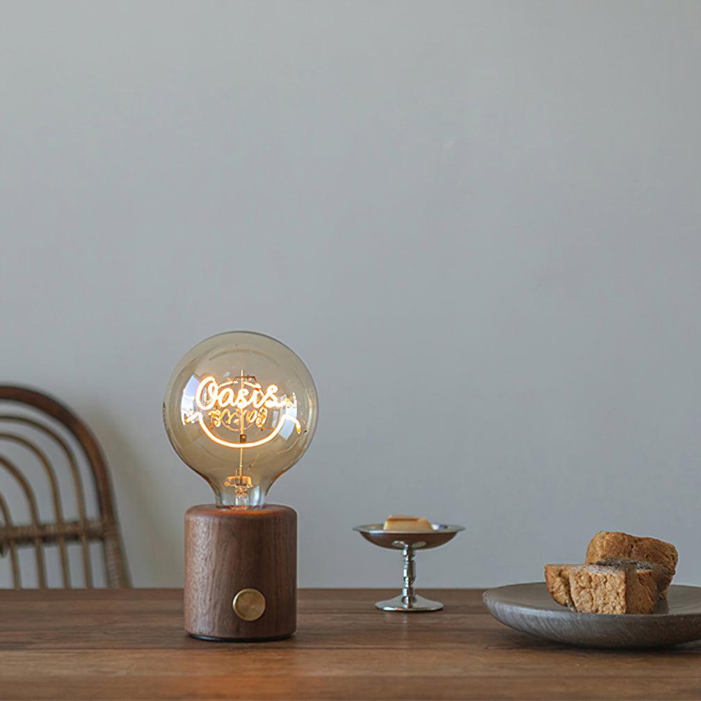 Altheil Retro Wooden Table Lamp