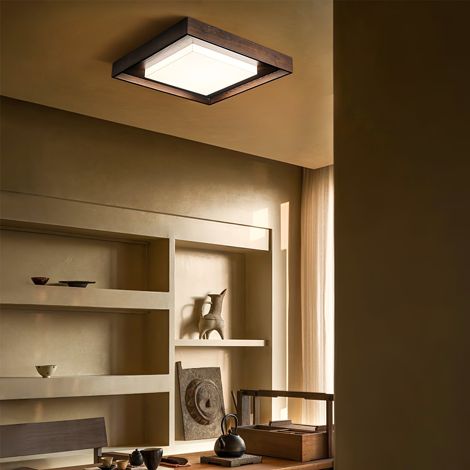 Auro Rustic Wood Ceiling Light