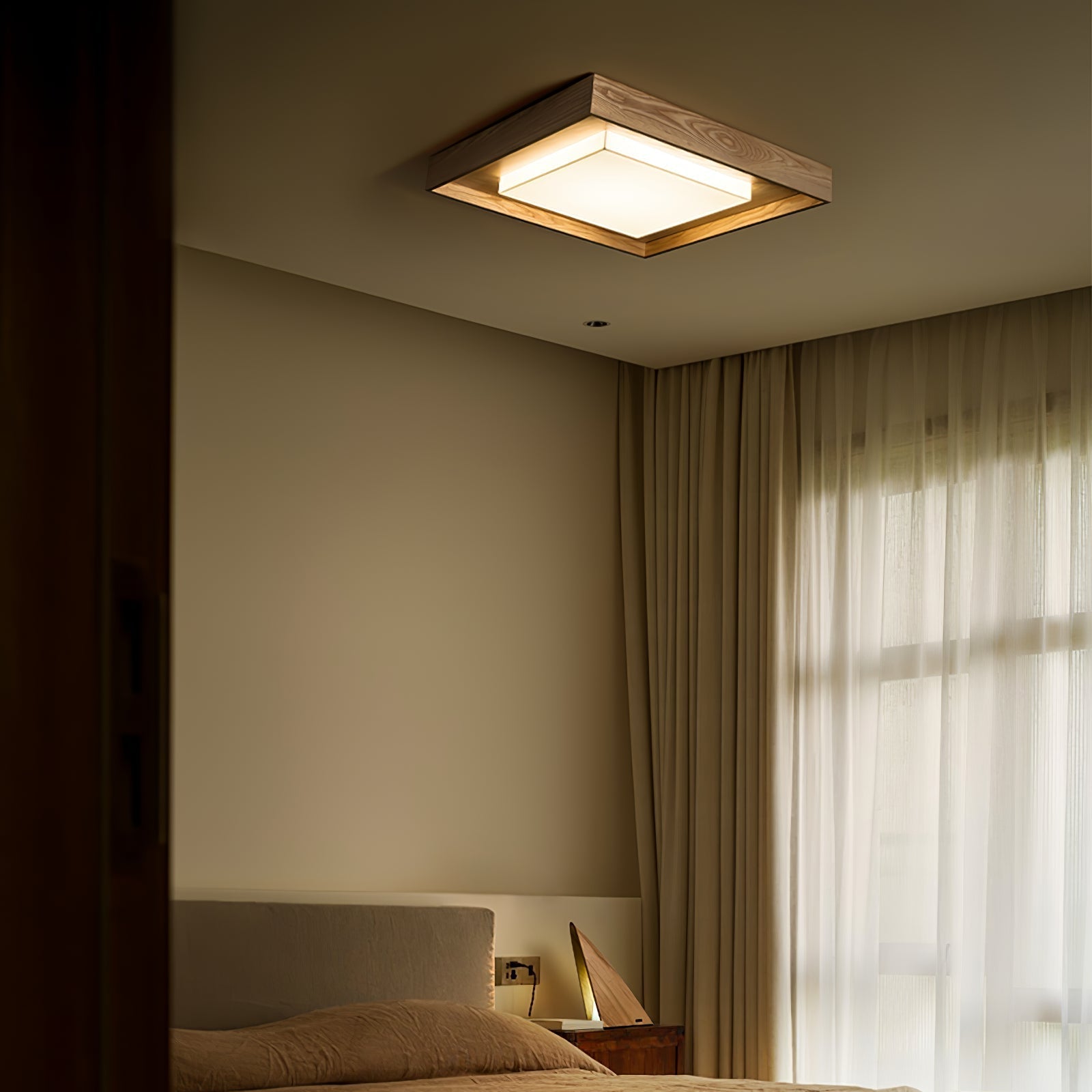 Auro Rustic Wood Ceiling Light