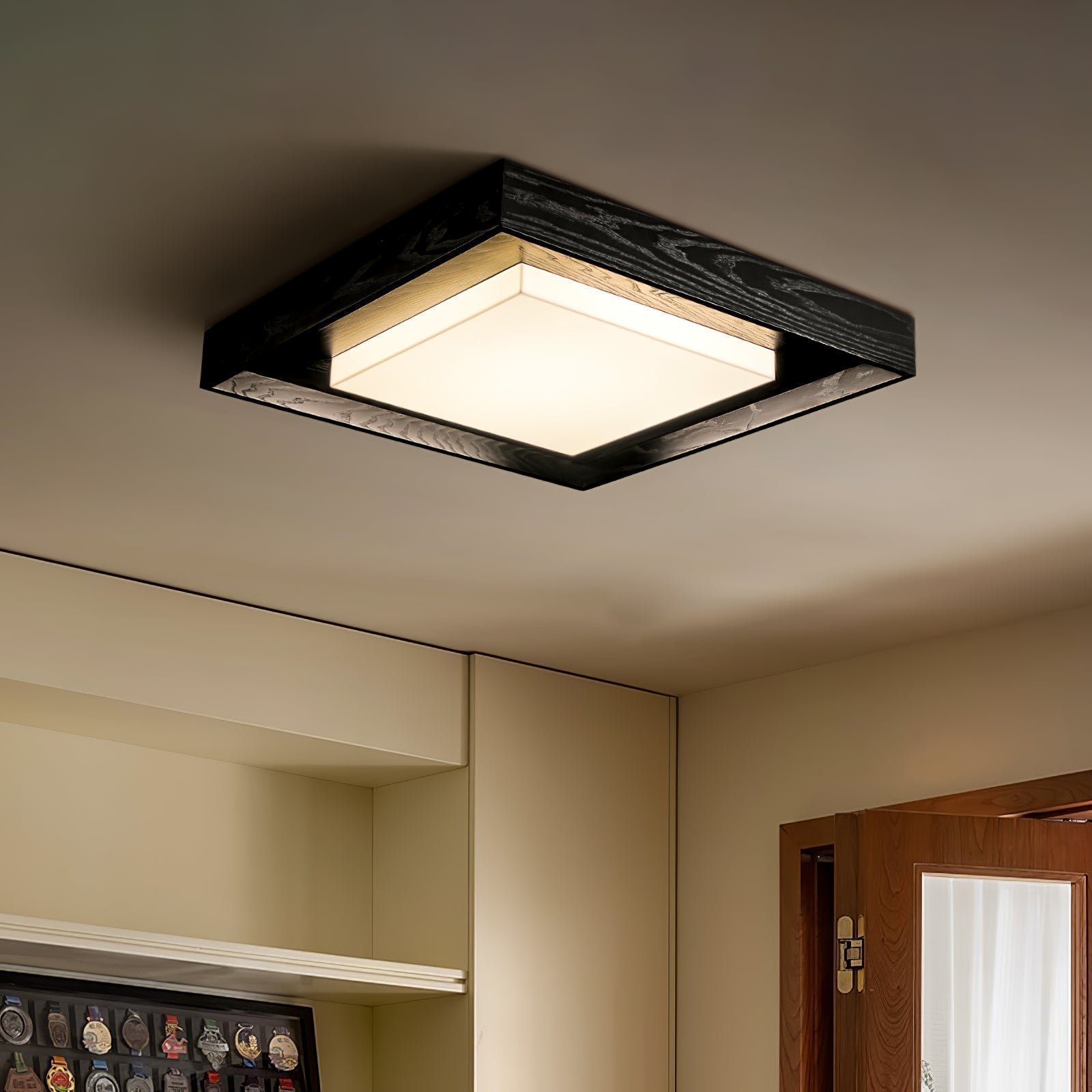Auro Rustic Wood Ceiling Light