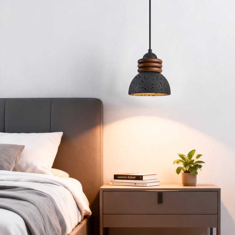 Riso Ring Black Travertine Pendant Lamp