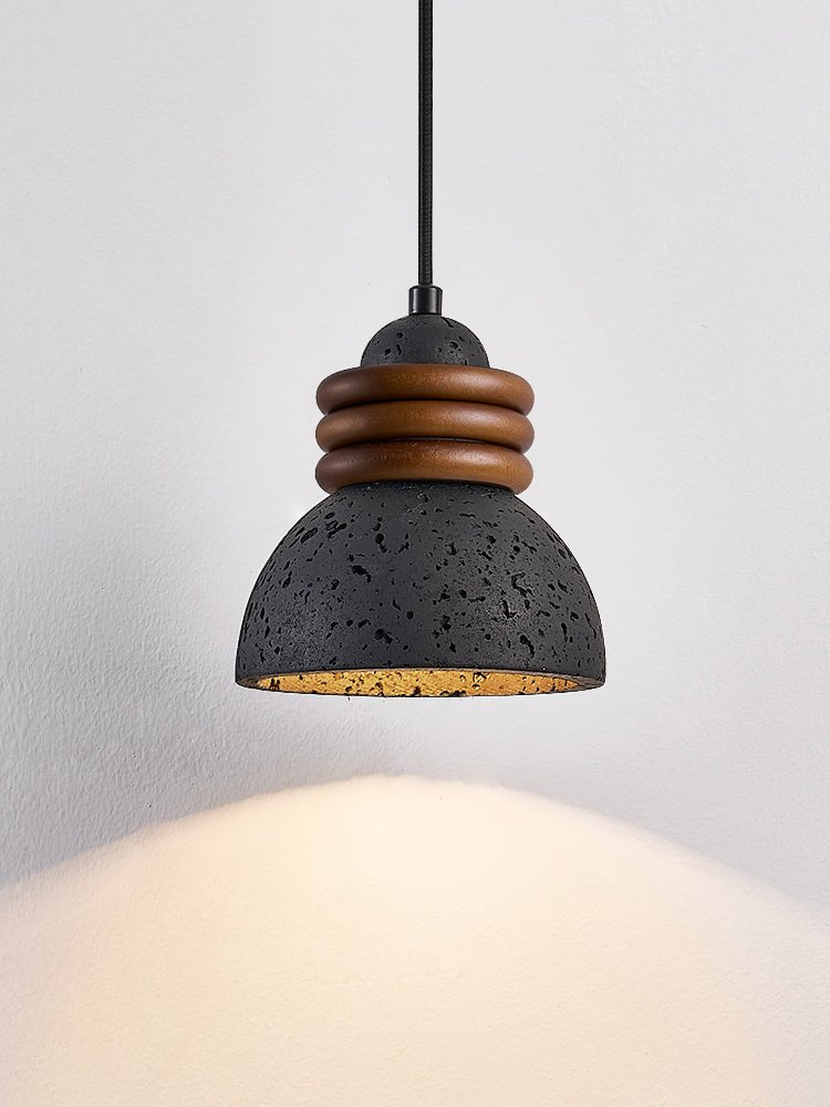 Riso Ring Black Travertine Pendant Lamp