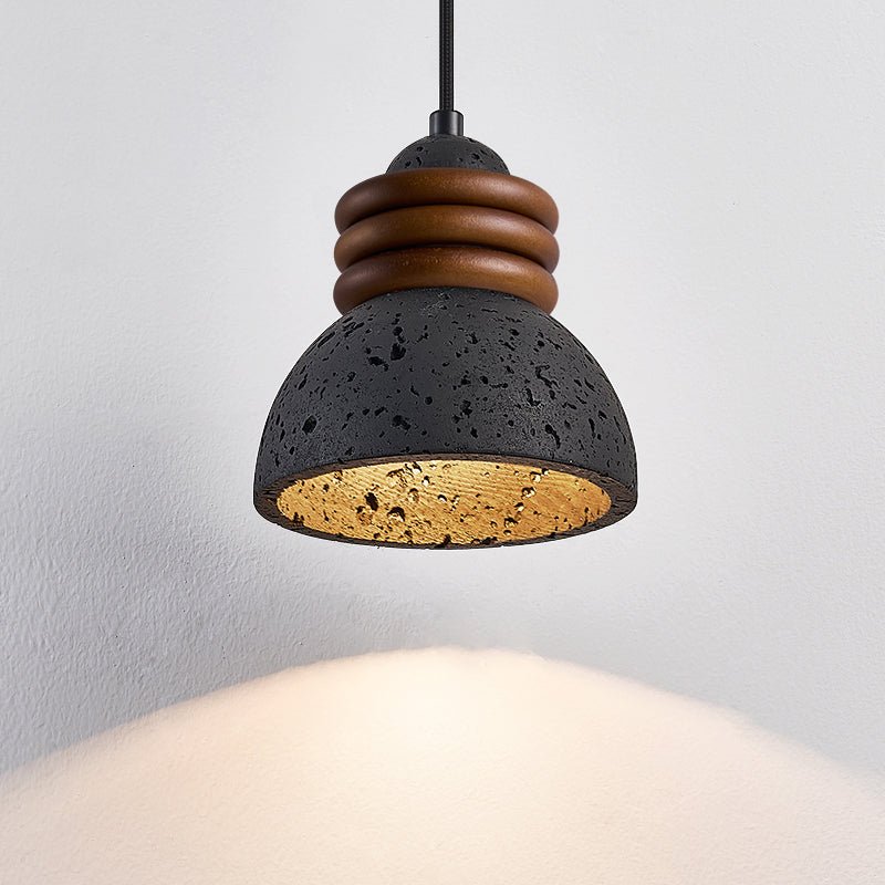 Riso Ring Black Travertine Pendant Lamp