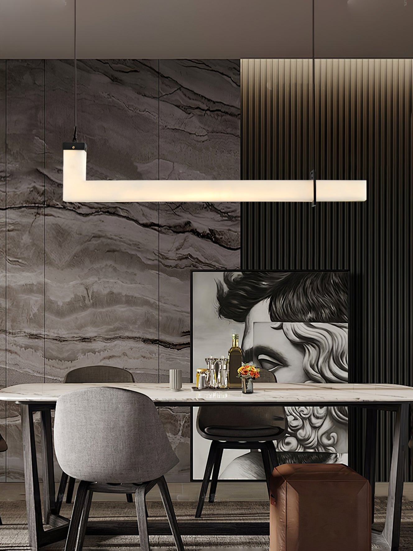 Nivienne Linear Alabaster Pendant Light