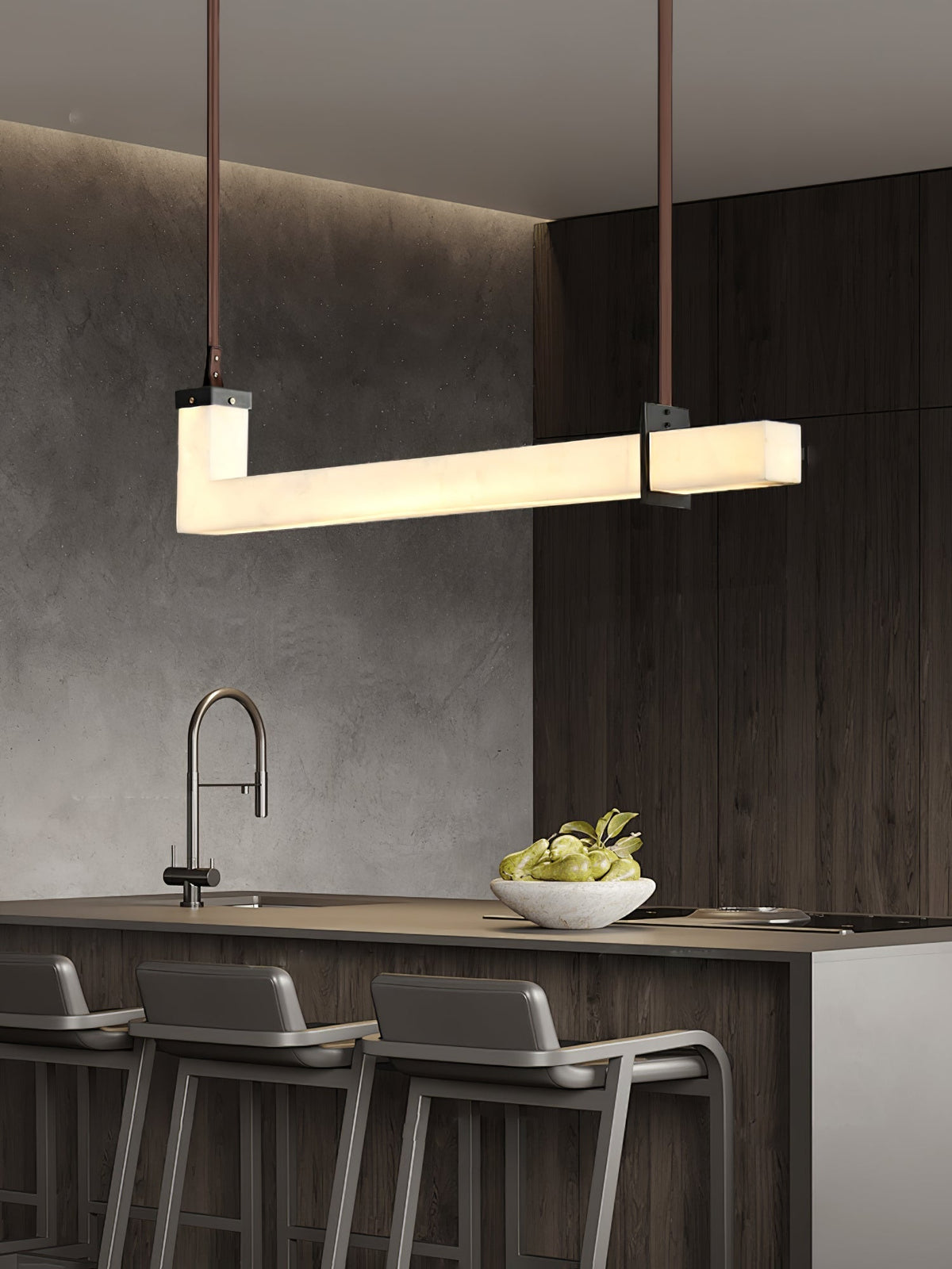 Nivienne Linear Alabaster Pendant Light