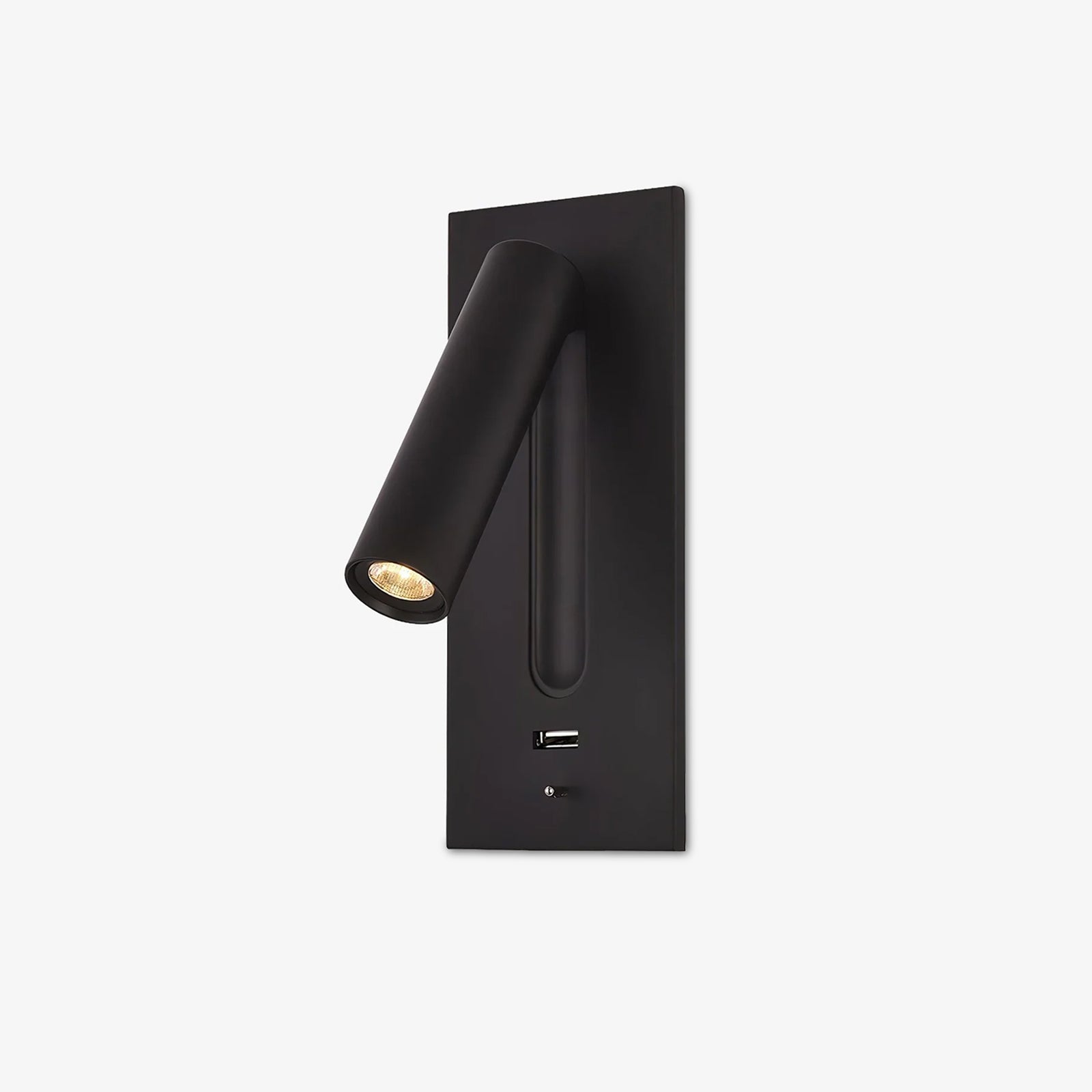 Sothis Modern Minimalist Bedside USB Black Wall Light