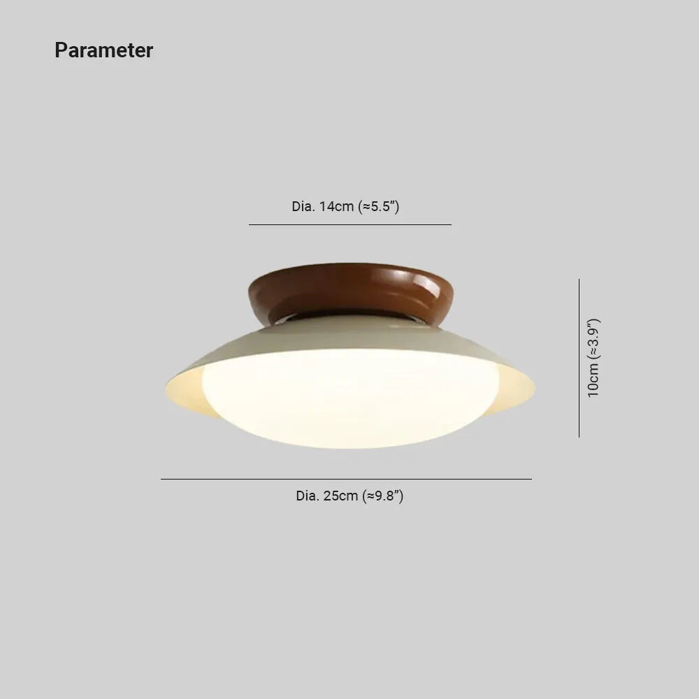 Aira Vintage Bowl-shaped LED Ceiling Light - Neutral Decor