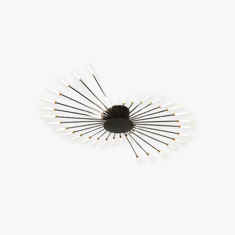 Wesley Flush-Mount Ceiling Light Fireworks, Black/Gold - Neutral Decor
