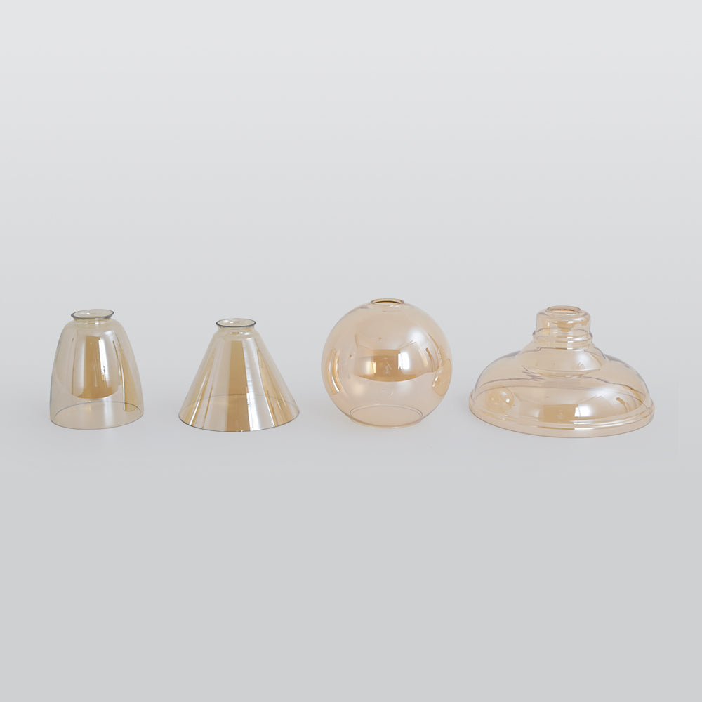Arisha Industrial /Glass Pendant Light Dining Room - Neutral Decor