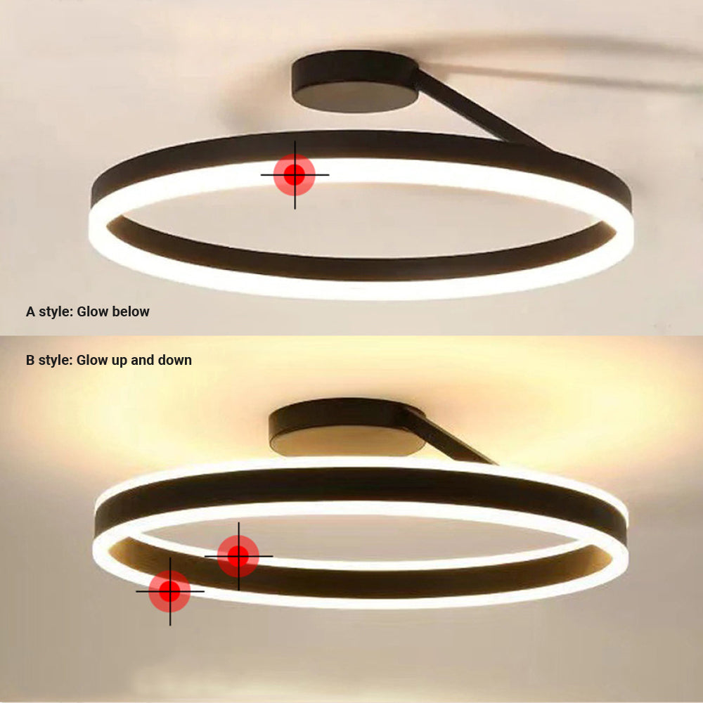 Arisha Modern Circle Flush Mount Ceiling Light Bedroom - Neutral Decor