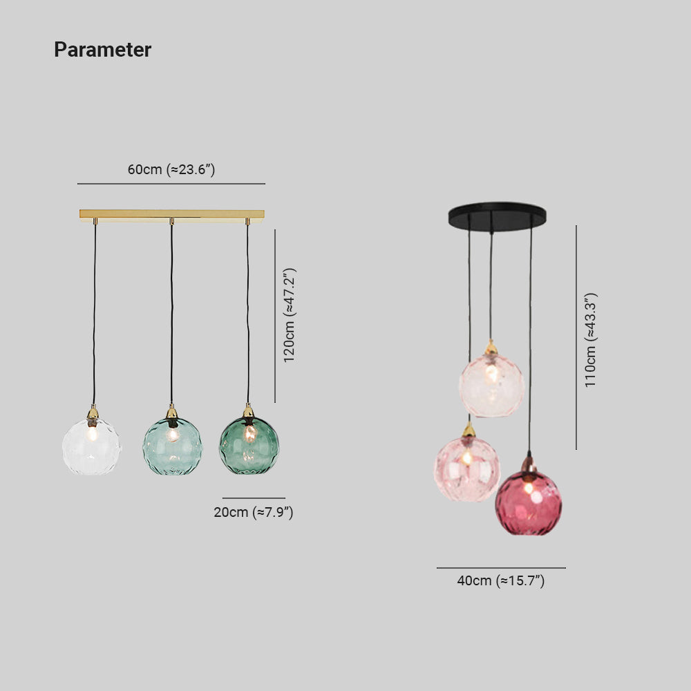 Valentina Pendant Light Water Ripple Cluster, 3 Head - Neutral Decor