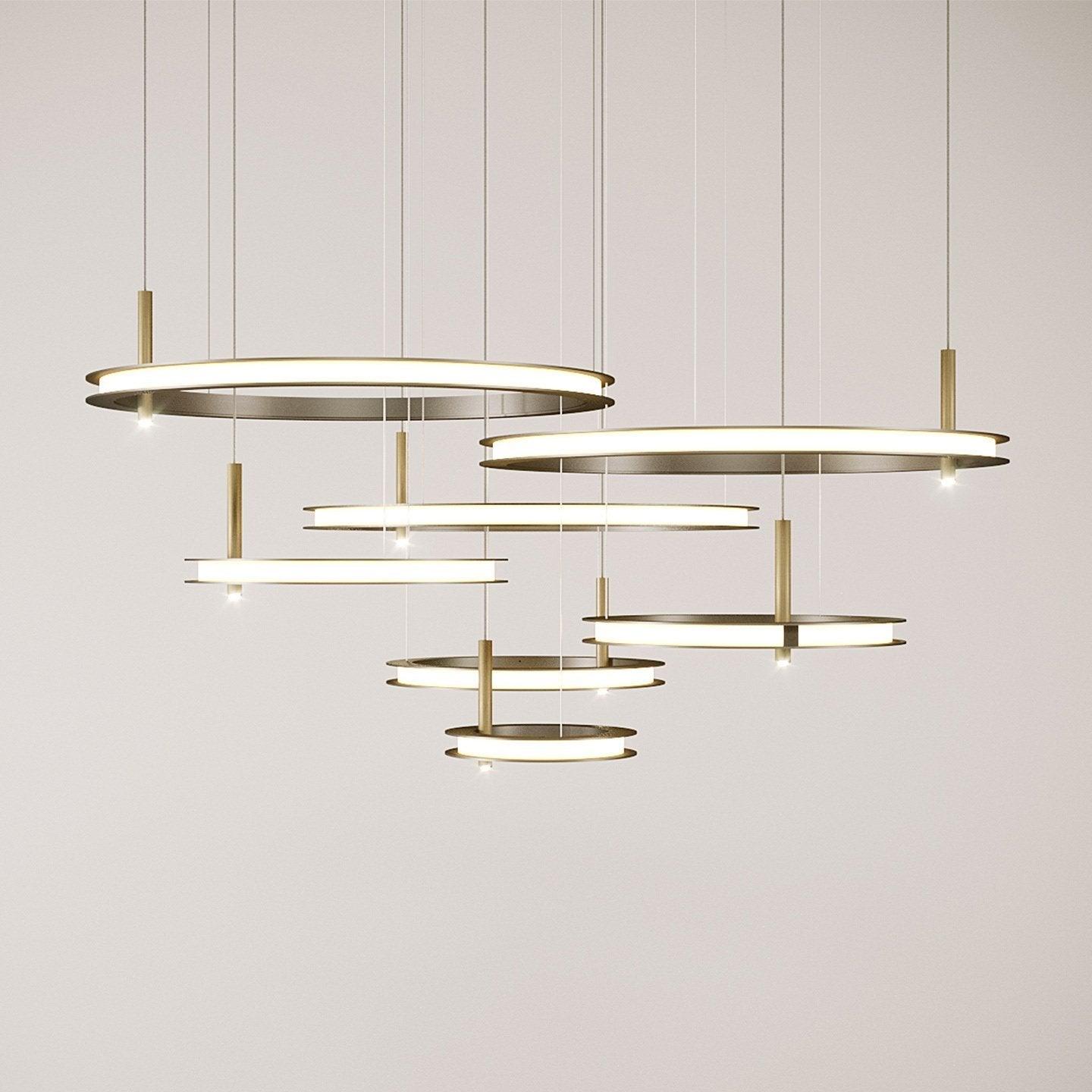 Virauian Chandelier Ring Layered Minimalist