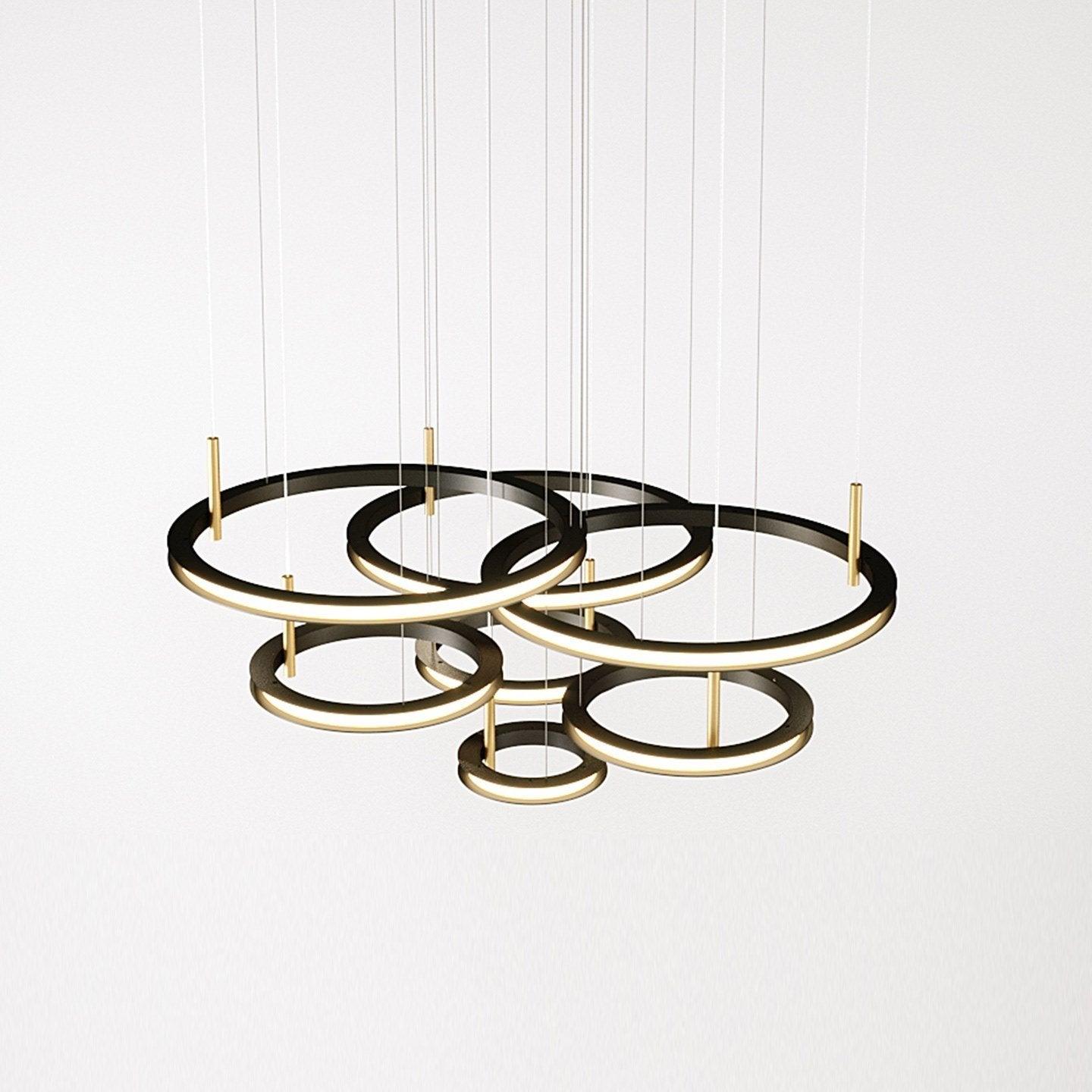 Virauian Chandelier Ring Layered Minimalist
