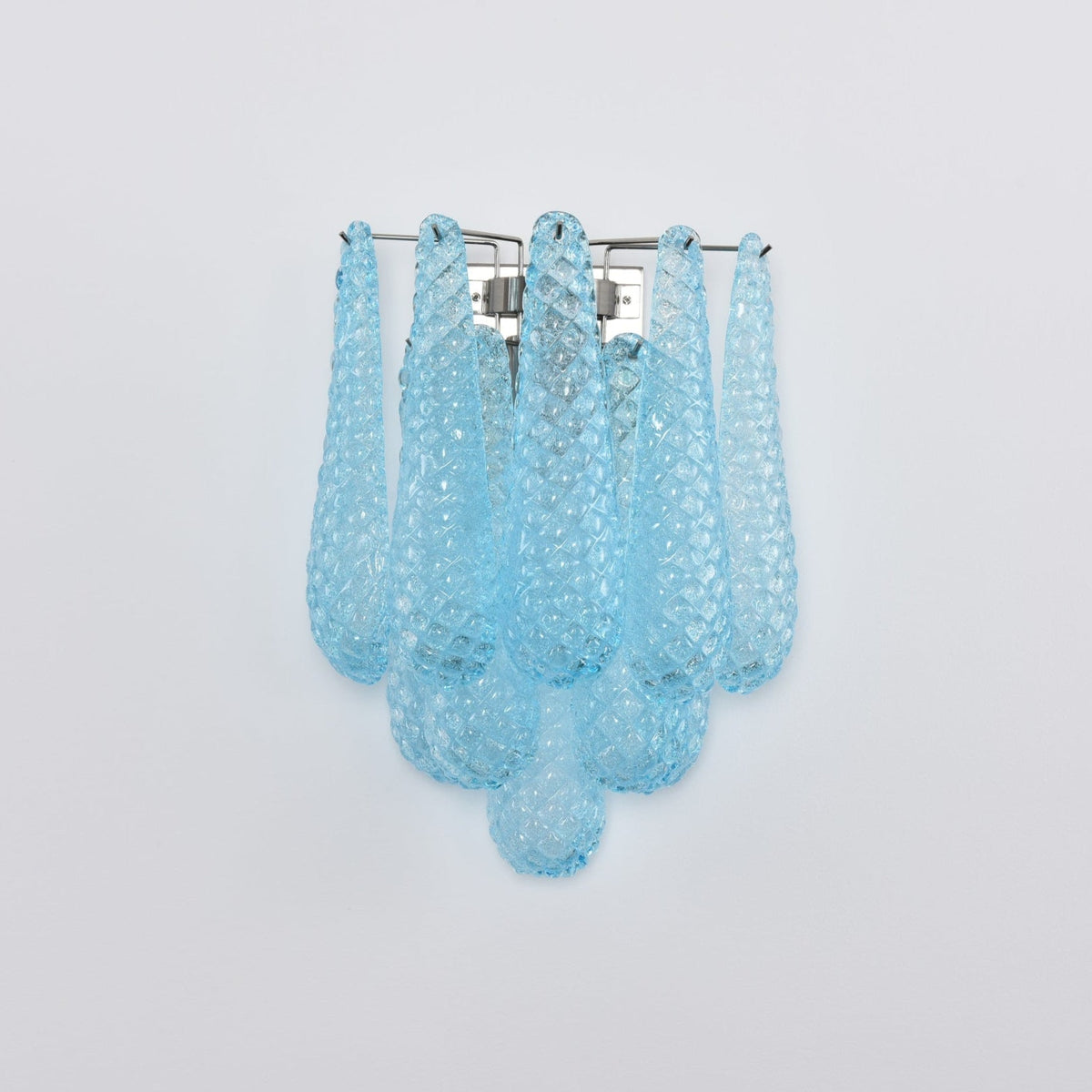 Liorelaria Wall Lamp Pink Teardrop Glass Floral Artistic