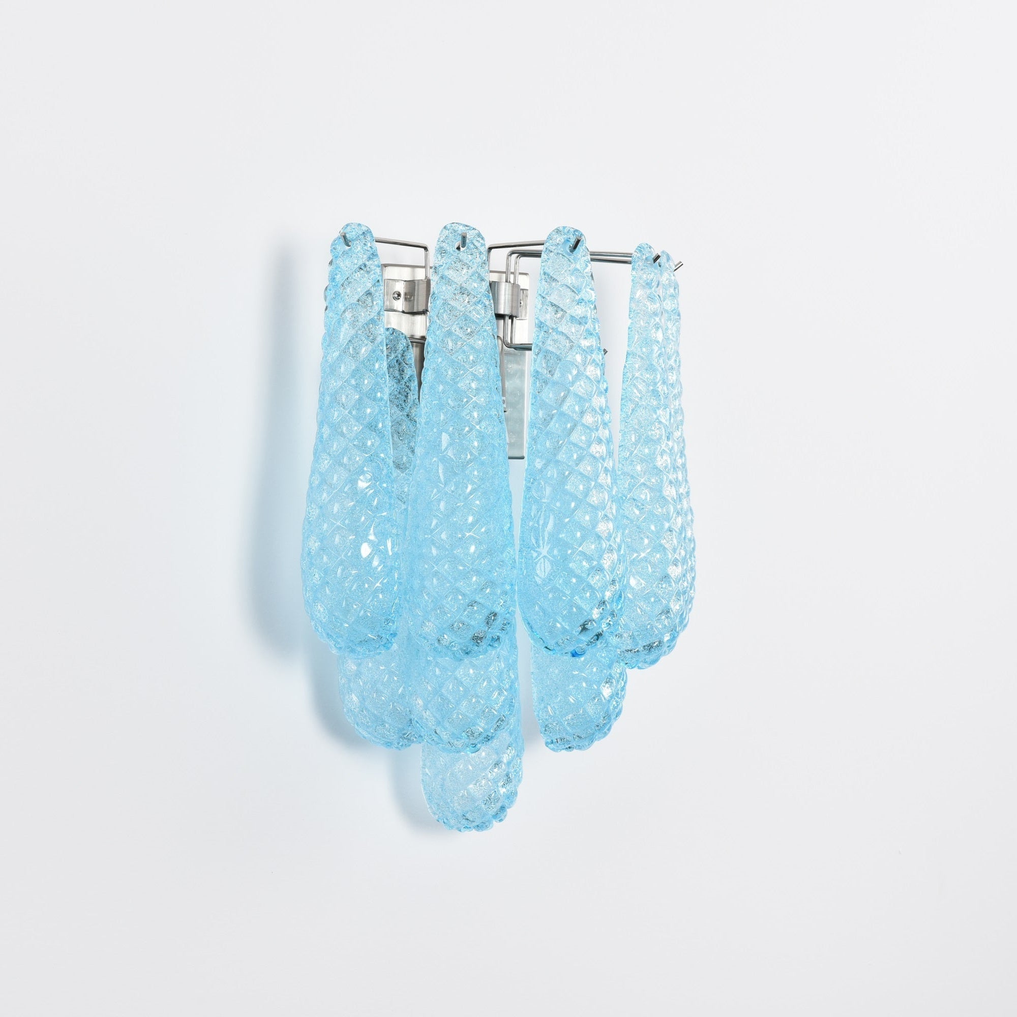 Liorelaria Wall Lamp Pink Teardrop Glass Floral Artistic